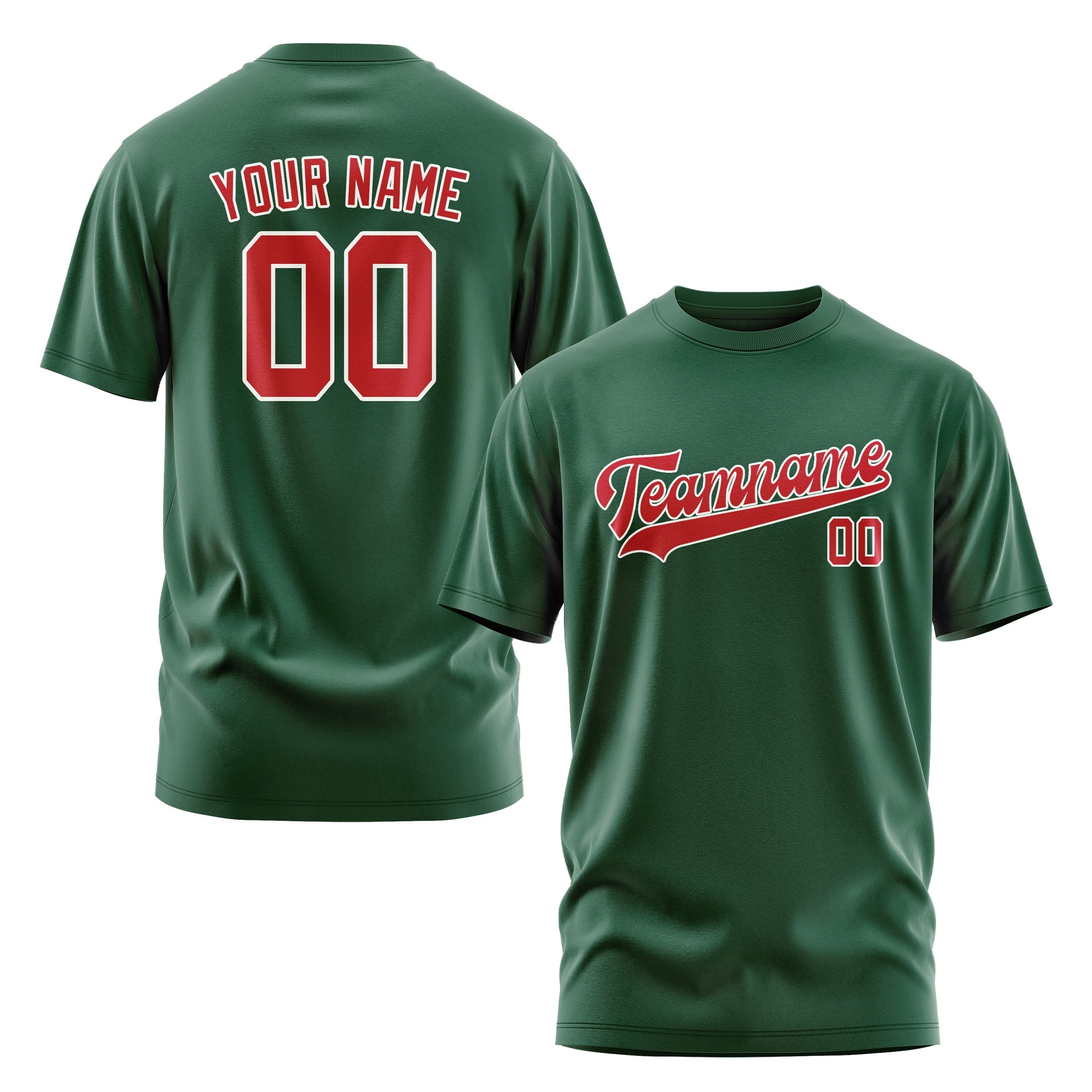 Custom Green Red T-Shirt