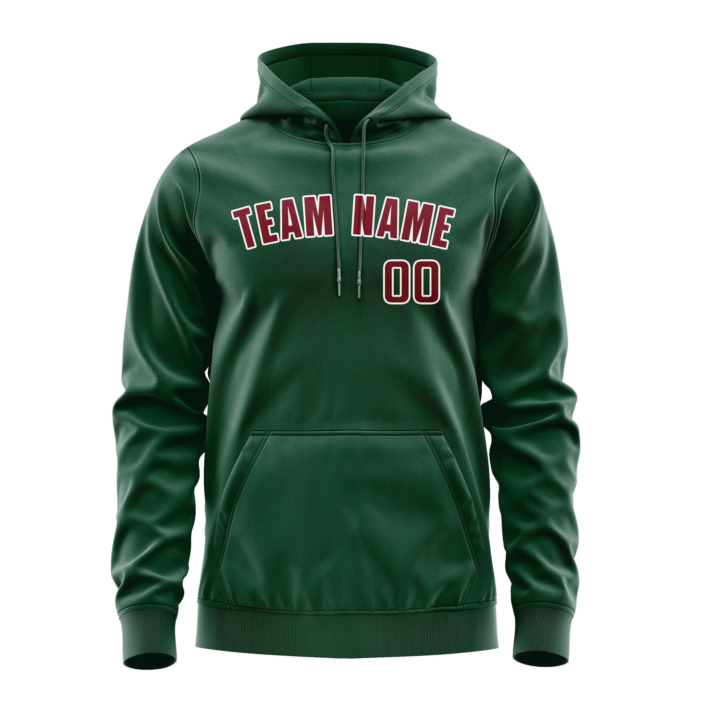 Custom Green Crimson Red Hoodie