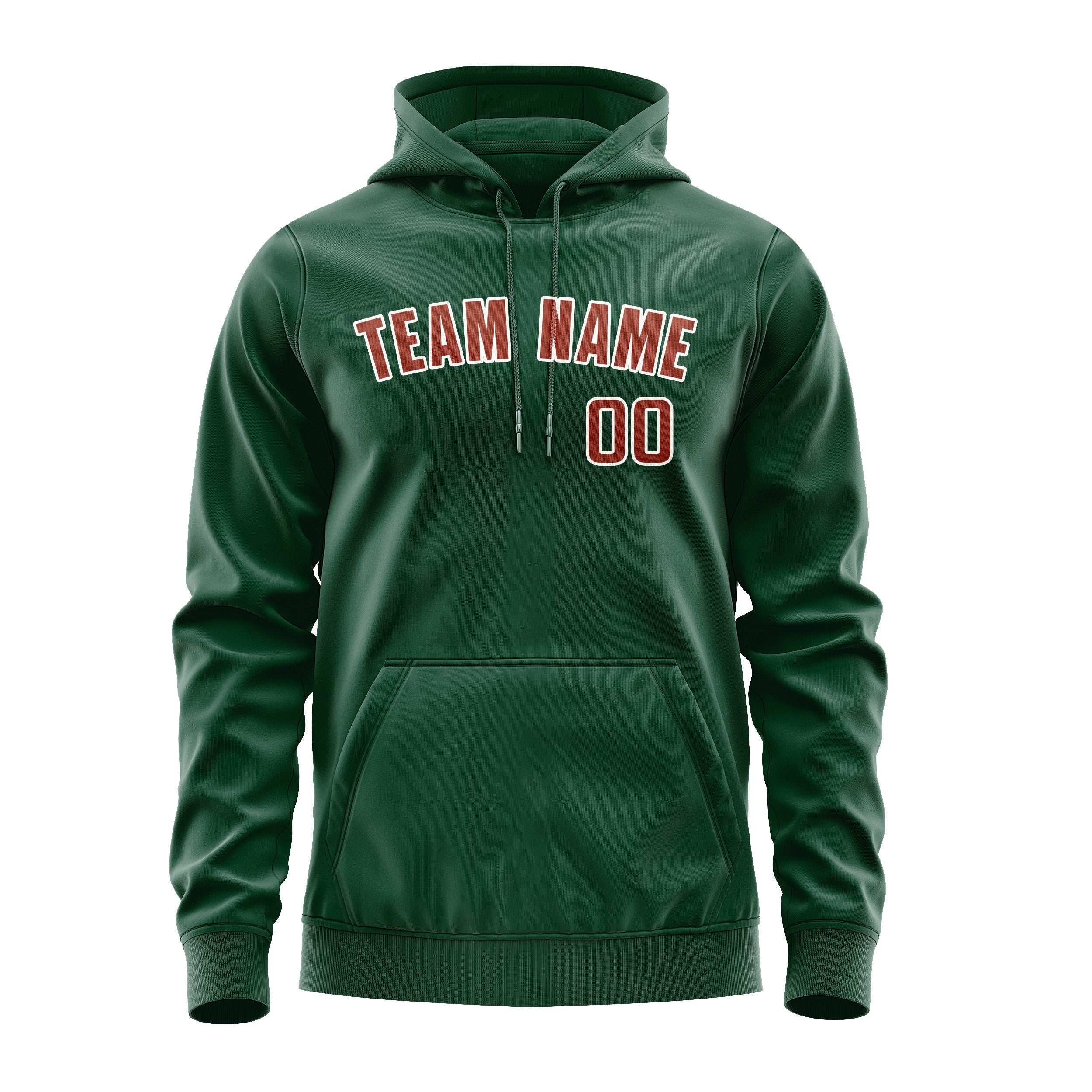 Custom Green Coral Red Hoodie