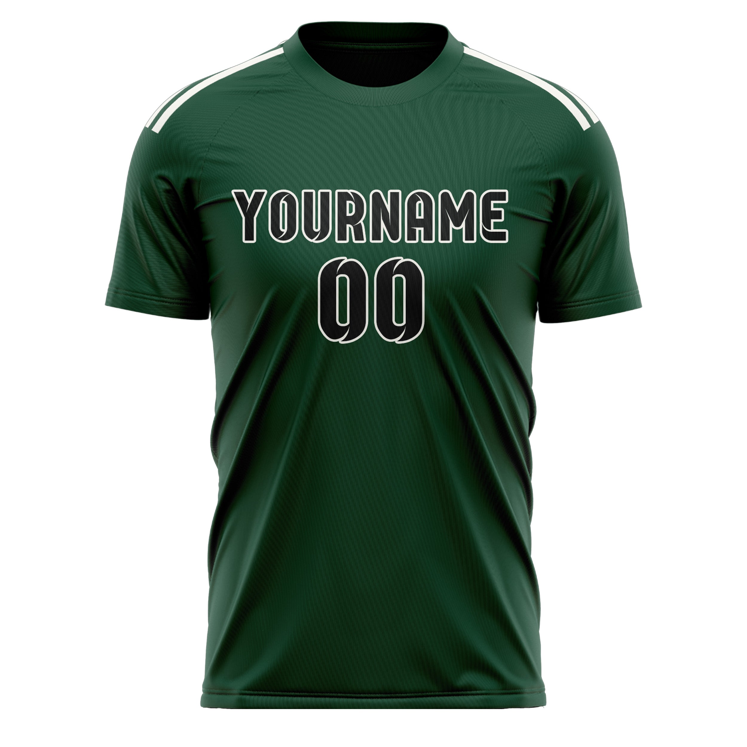 Custom Green Black Soccer Jersey