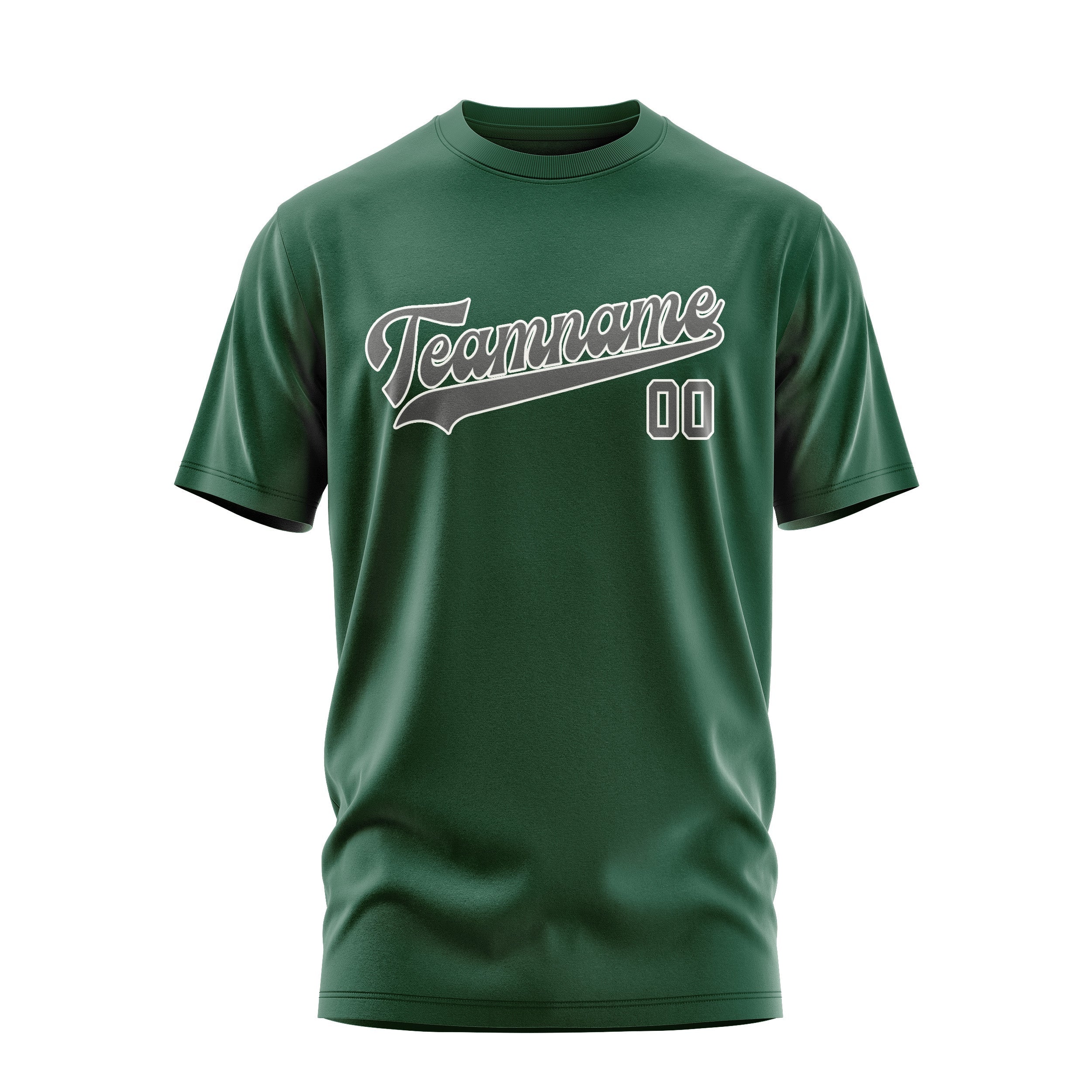 Custom Green Dark Grey T-Shirt