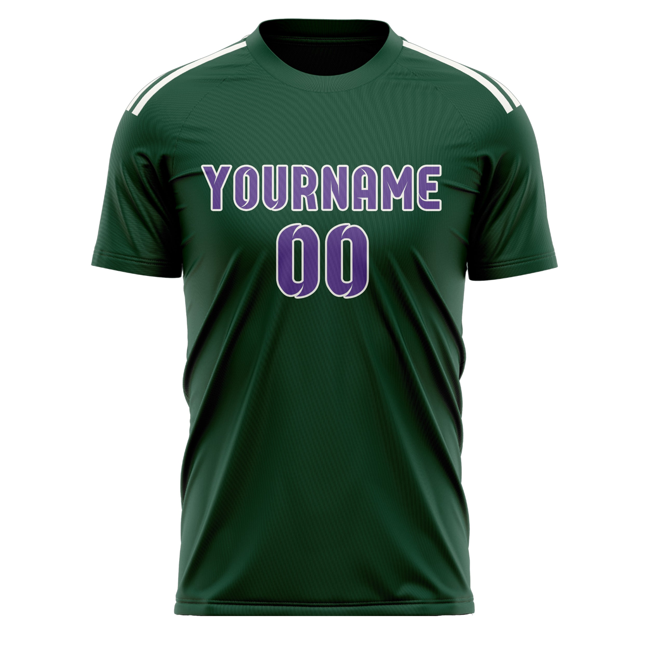 Custom Green Light Purple Soccer Jersey