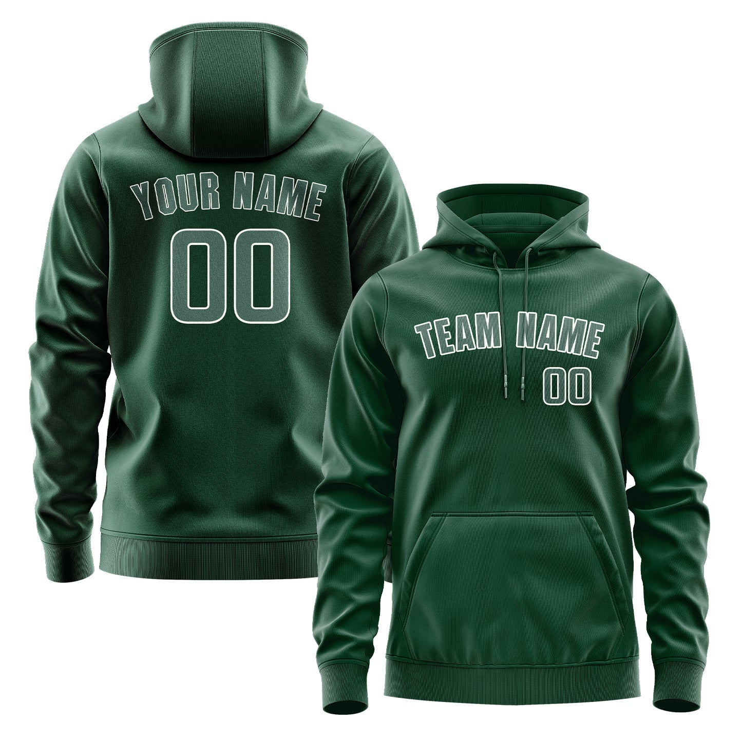 Custom Green Blue Green Hoodie