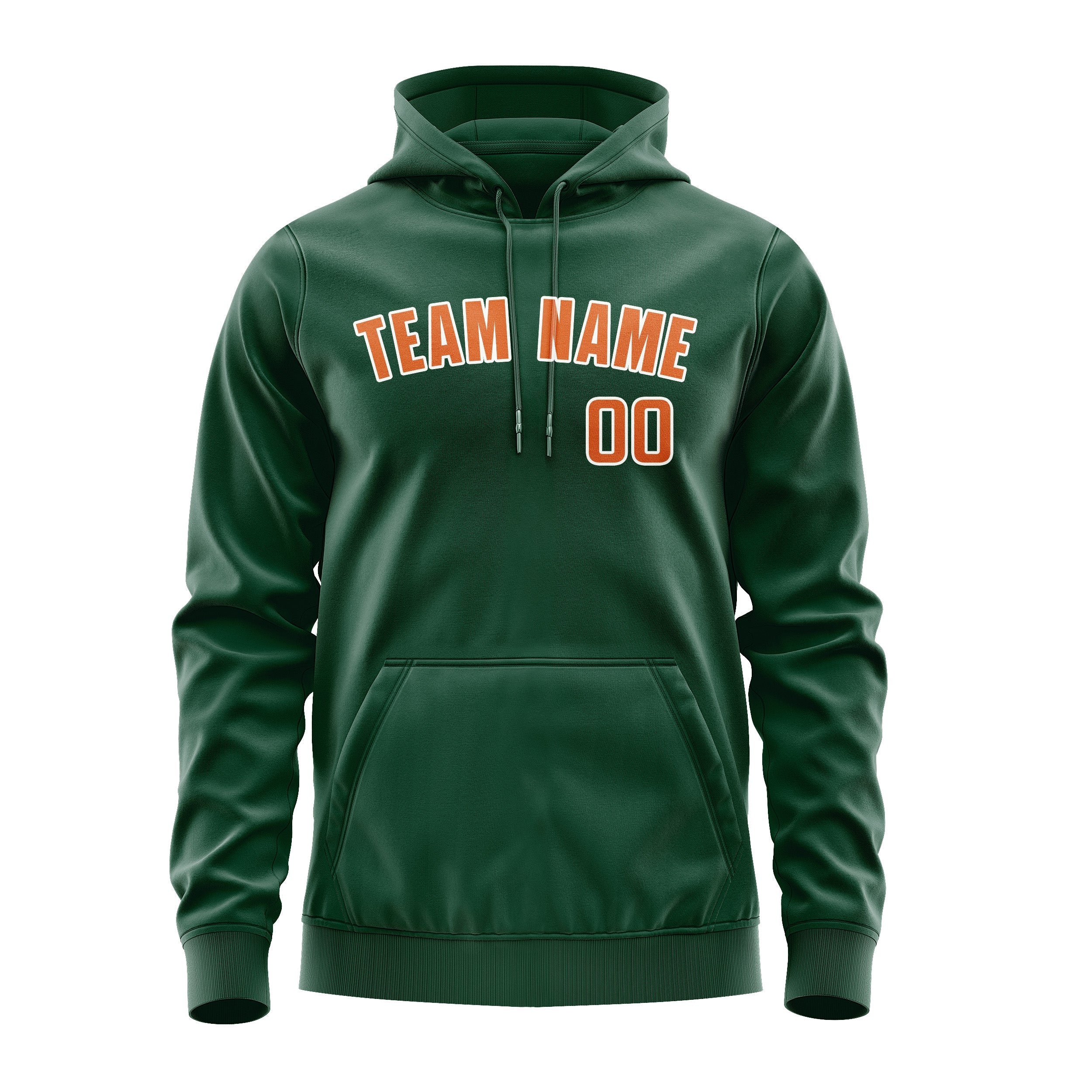Custom Green Orange Hoodie