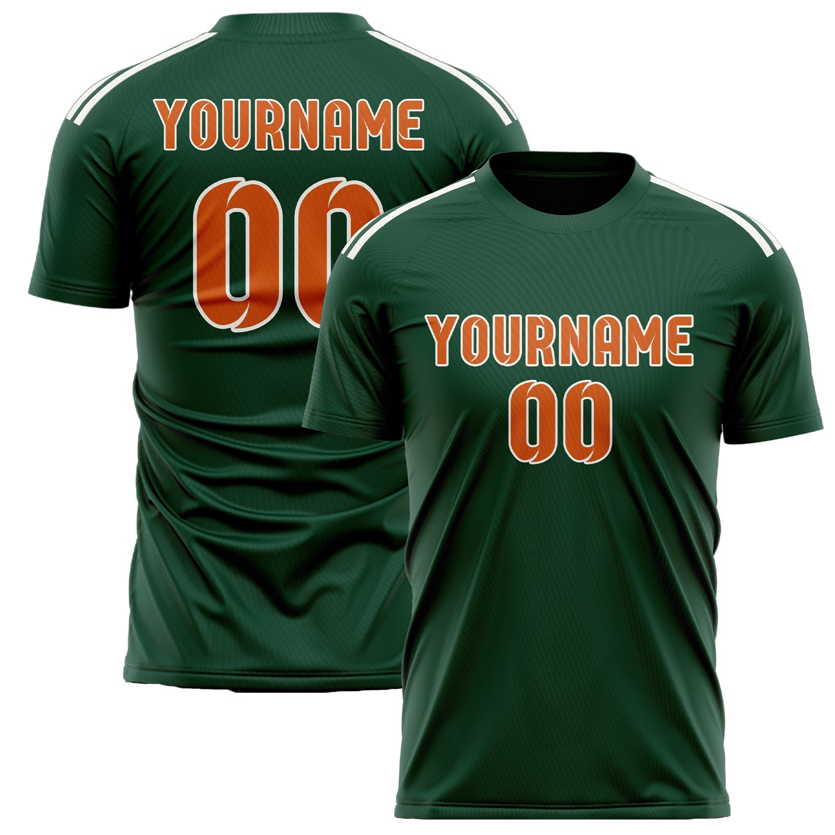 Custom Green Orange Soccer Jersey