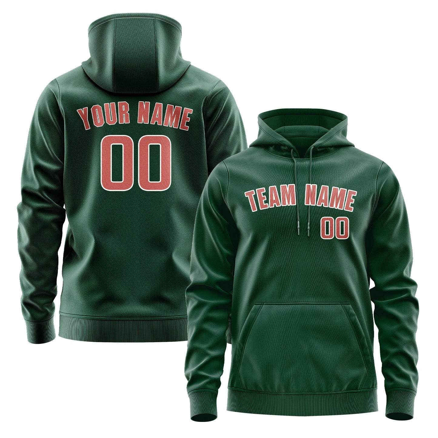 Custom Green Copper Rose Hoodie