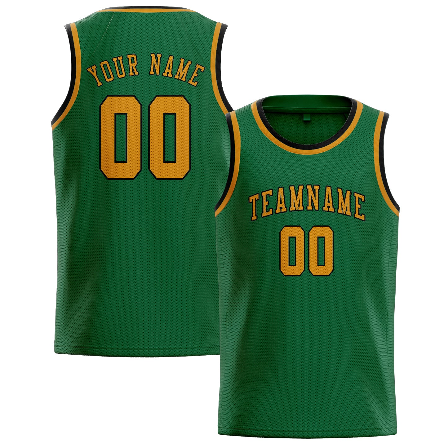 Custom Green Yellow Basketball Jersey