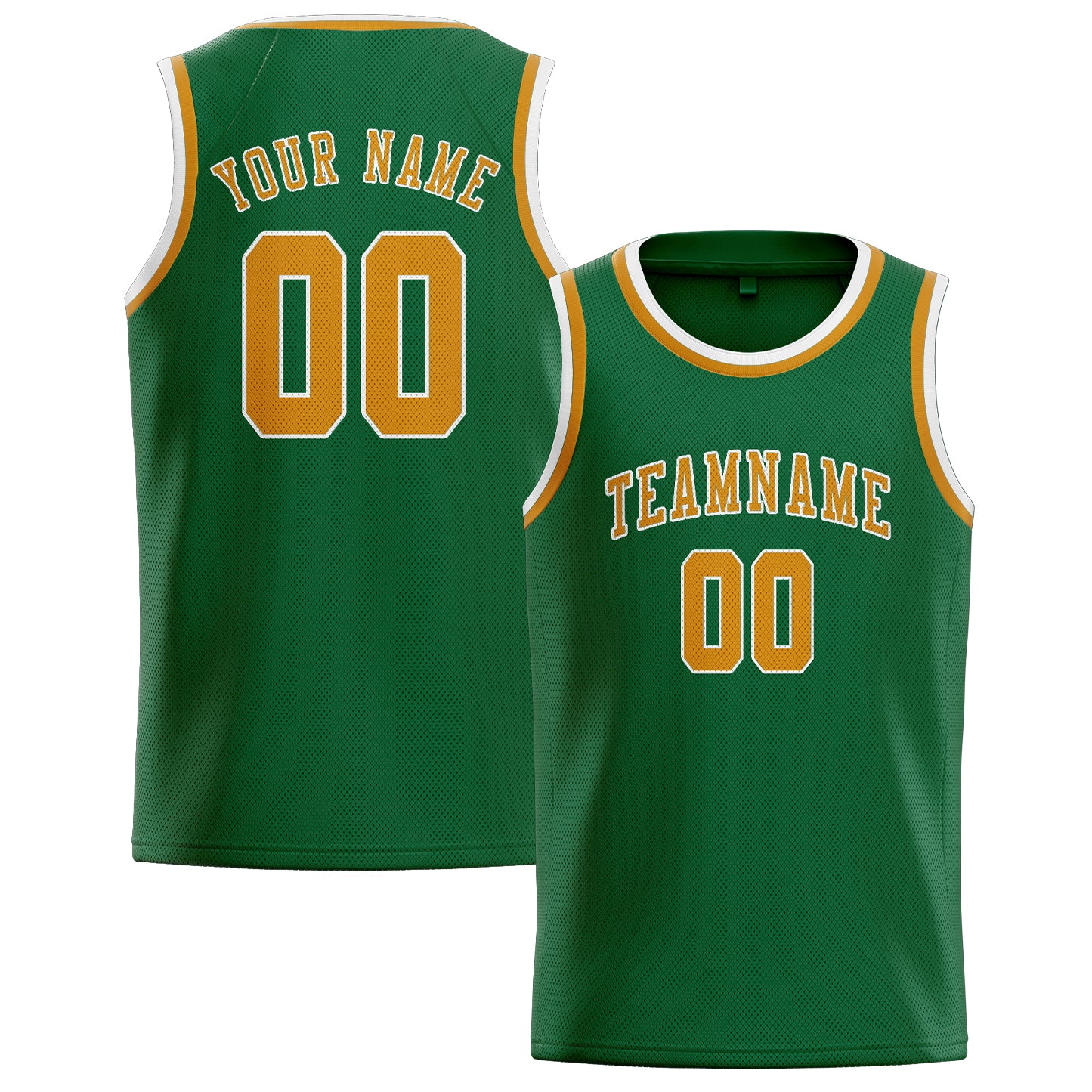 Custom Green Yellow Basketball Jersey