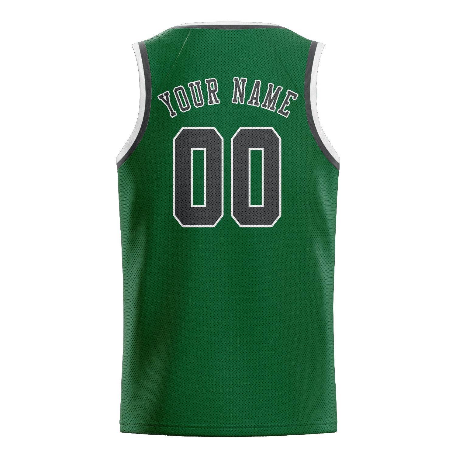 Custom Green Dark Grey Basketball Jersey