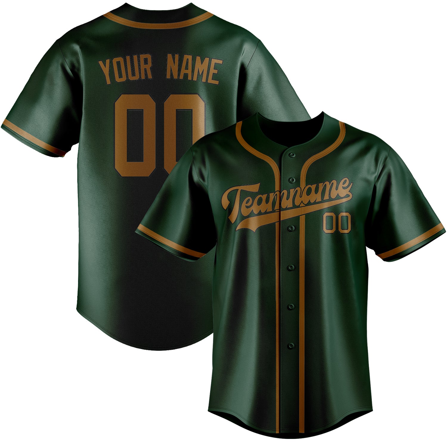 Custom Green Khaki Baseball Jersey