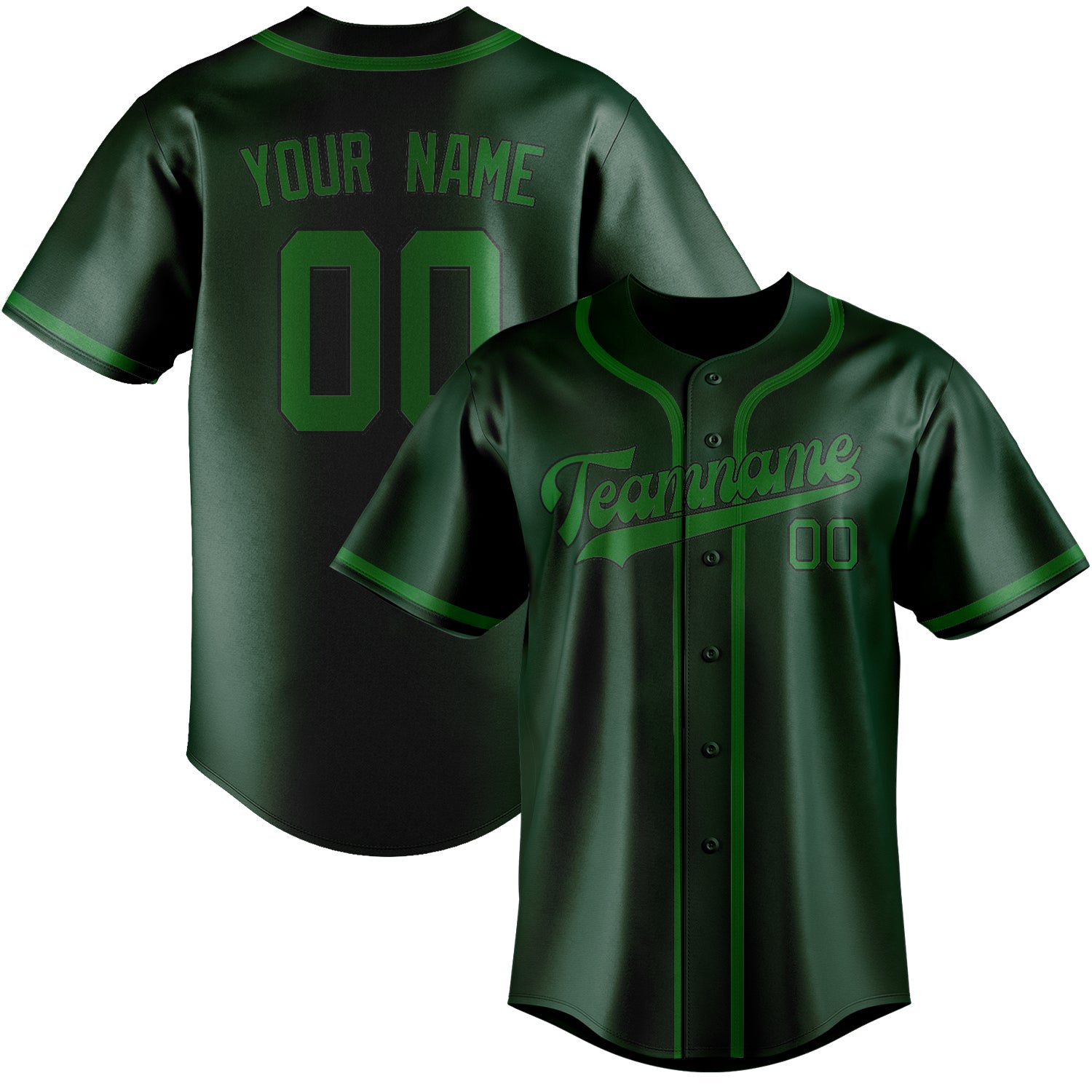 Custom Green Emerald Green Baseball Jersey