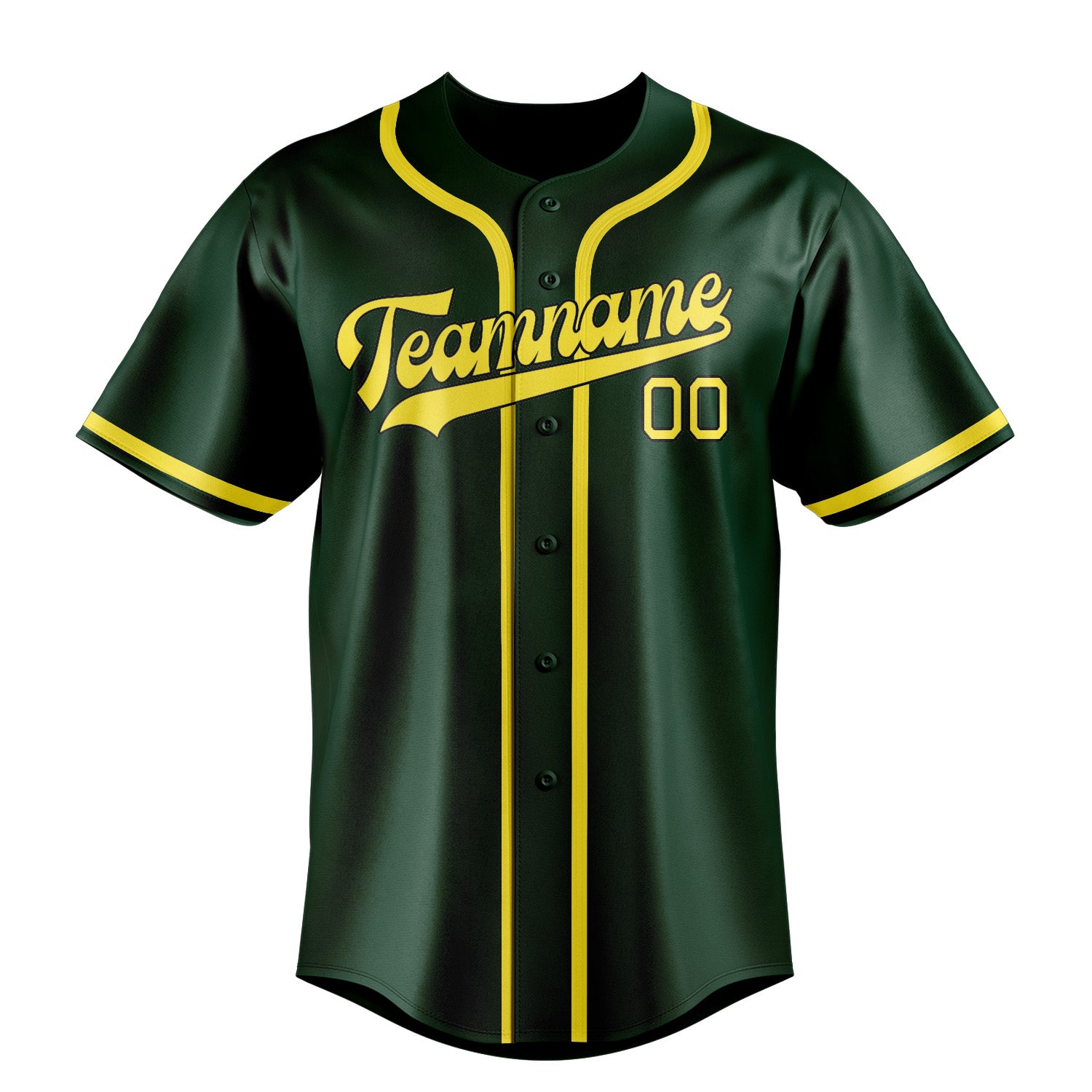 Custom Green Light Yellow Baseball Jersey