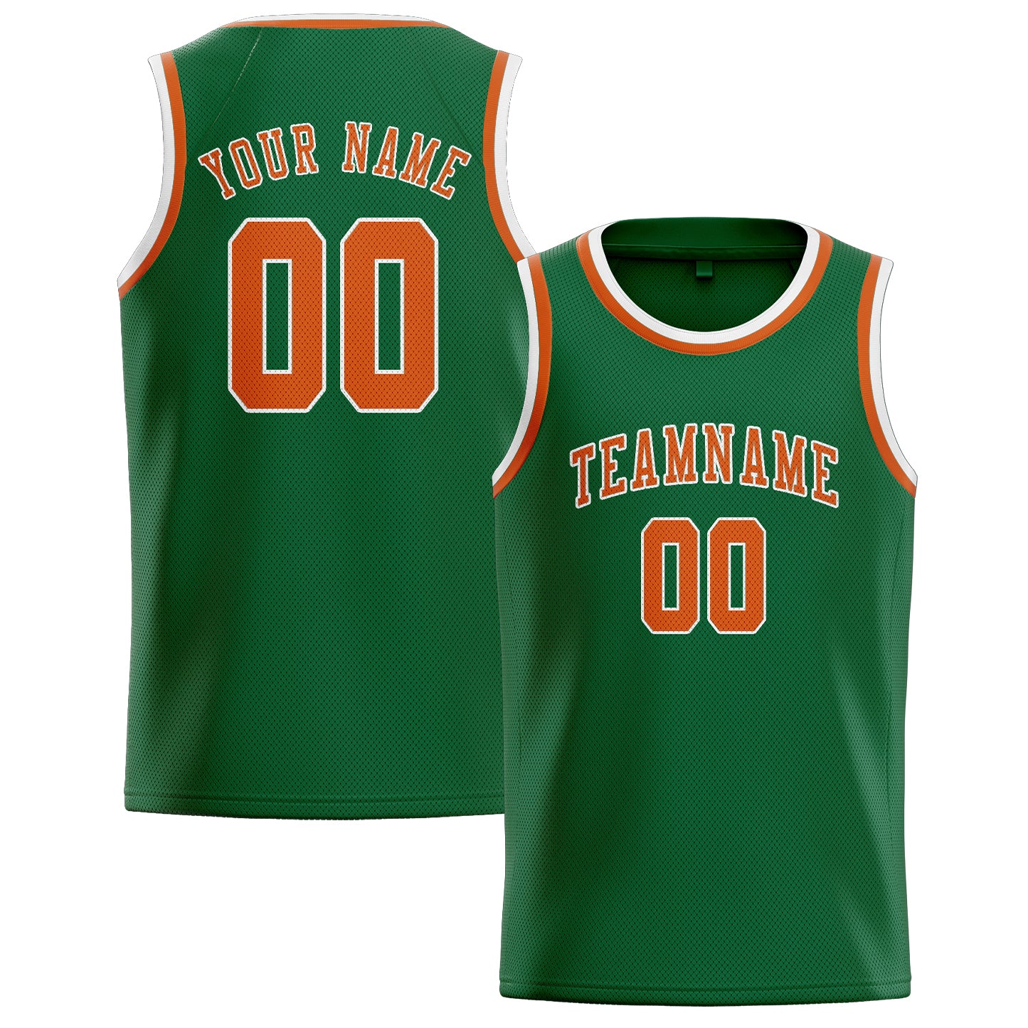 Custom Green Orange Basketball Jersey