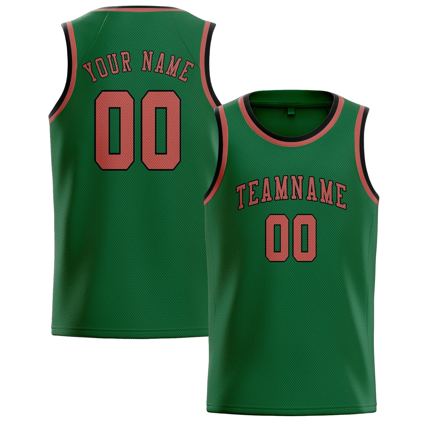 Custom Green Copper Rose Basketball Jersey