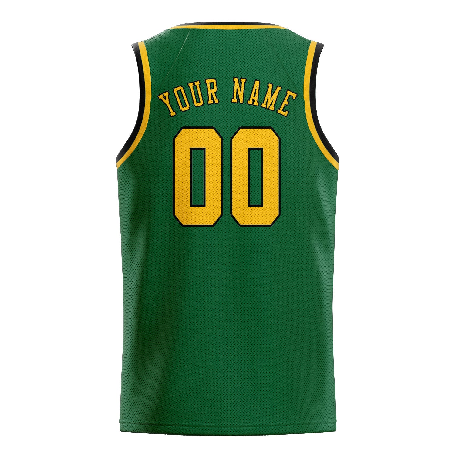 Custom Green Gold Basketball Jersey