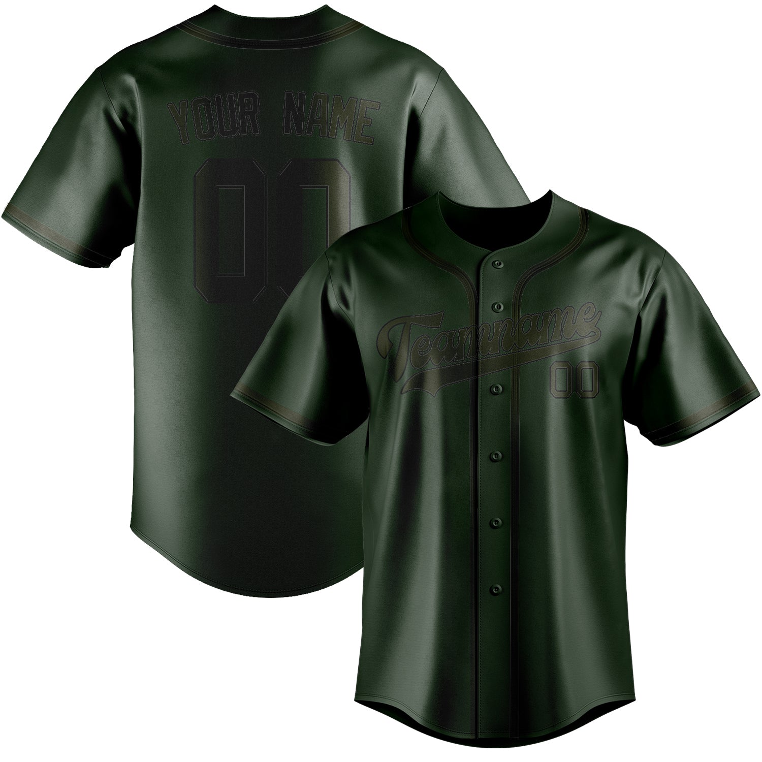 Custom Dark Green Olive Baseball Jersey