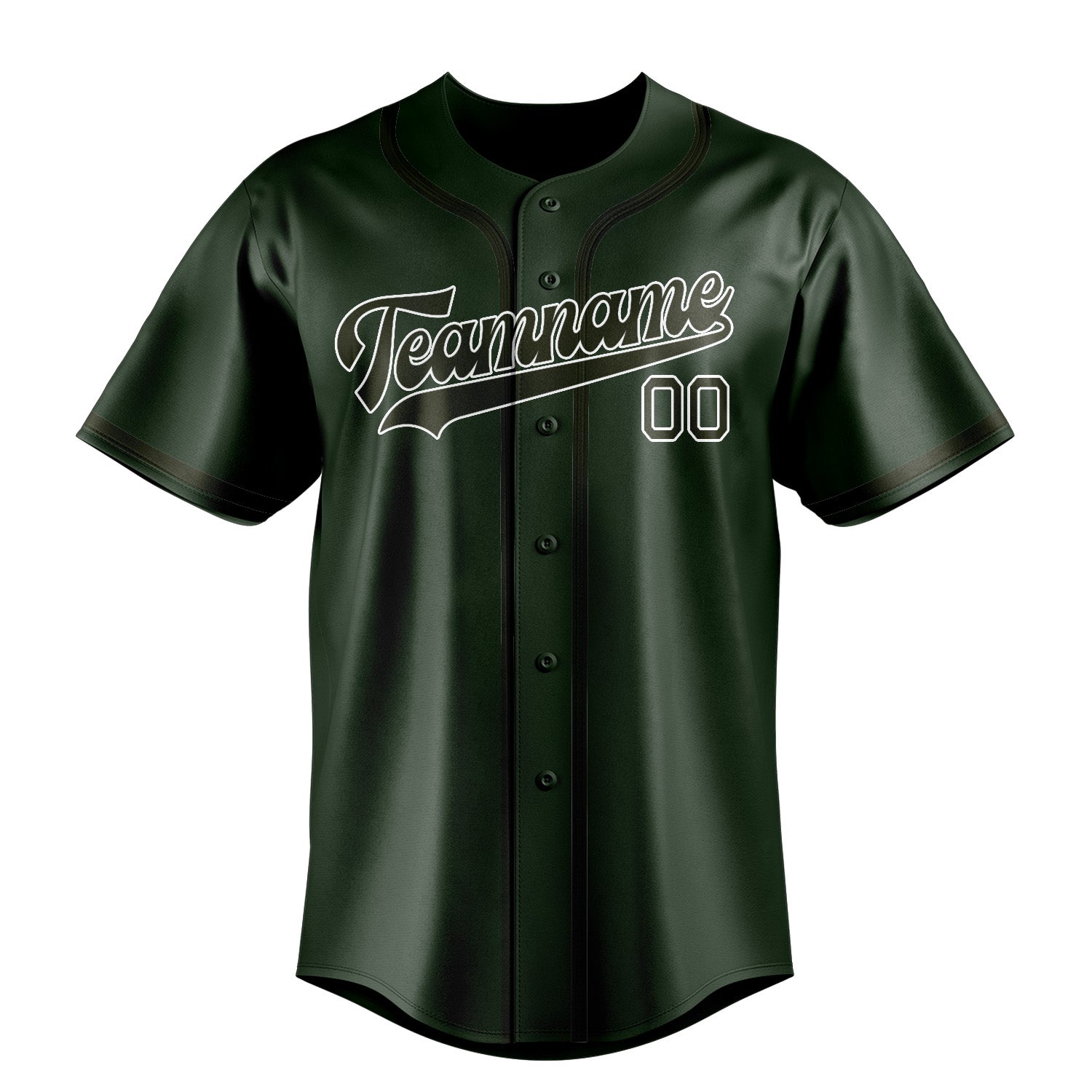 Custom Dark Green Olive Baseball Jersey