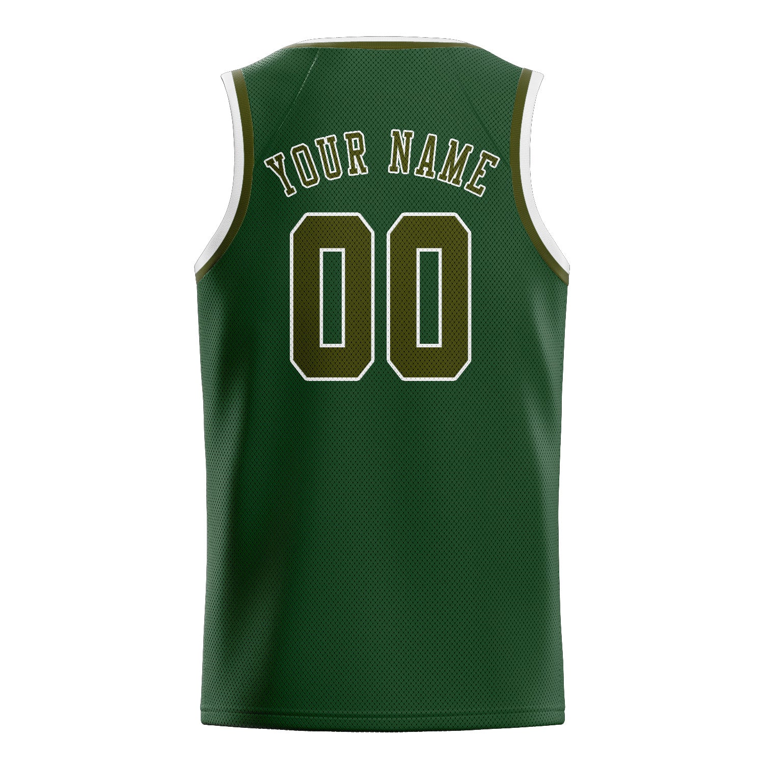 Custom Dark Green Olive Basketball Jersey