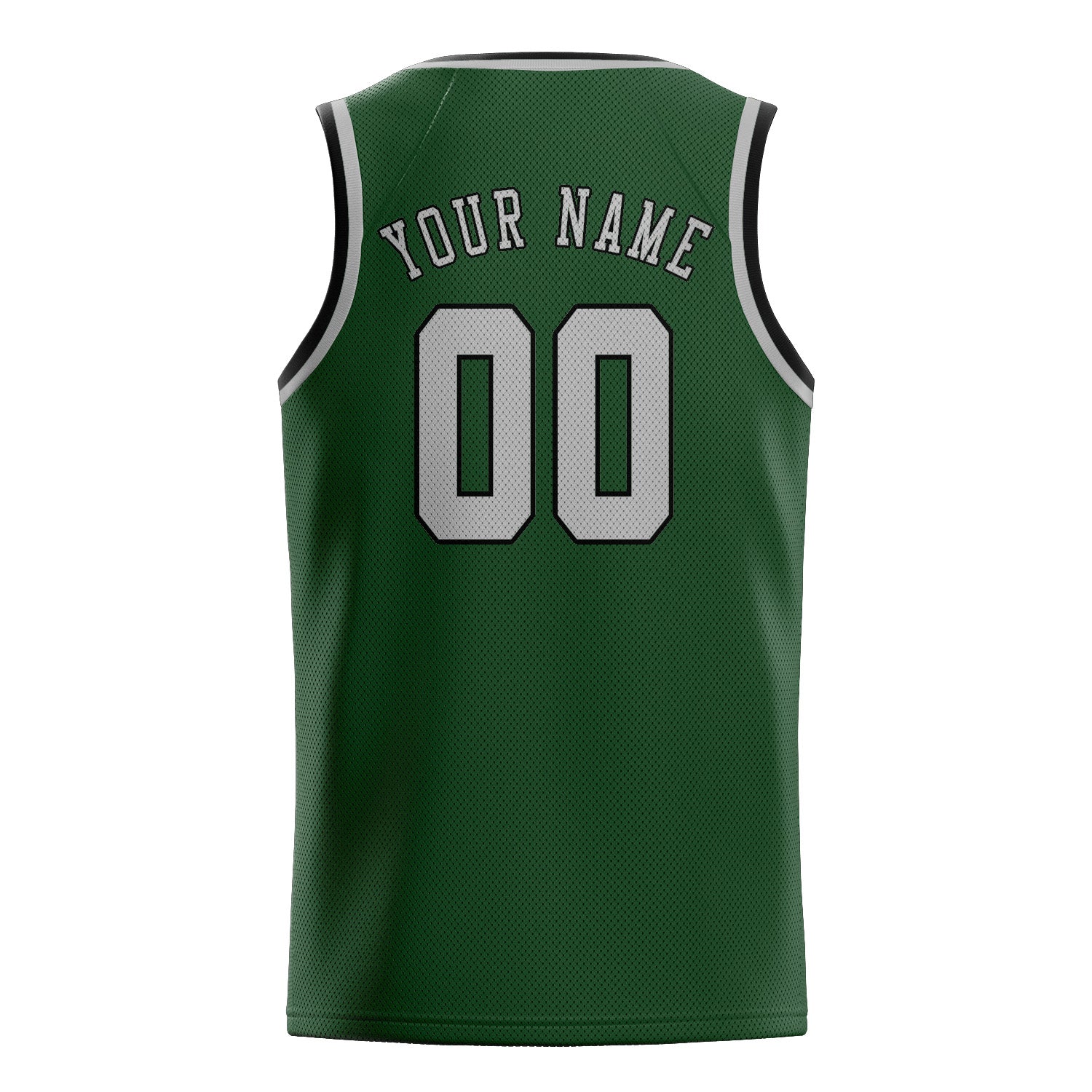 Custom Dark Green Gray Basketball Jersey