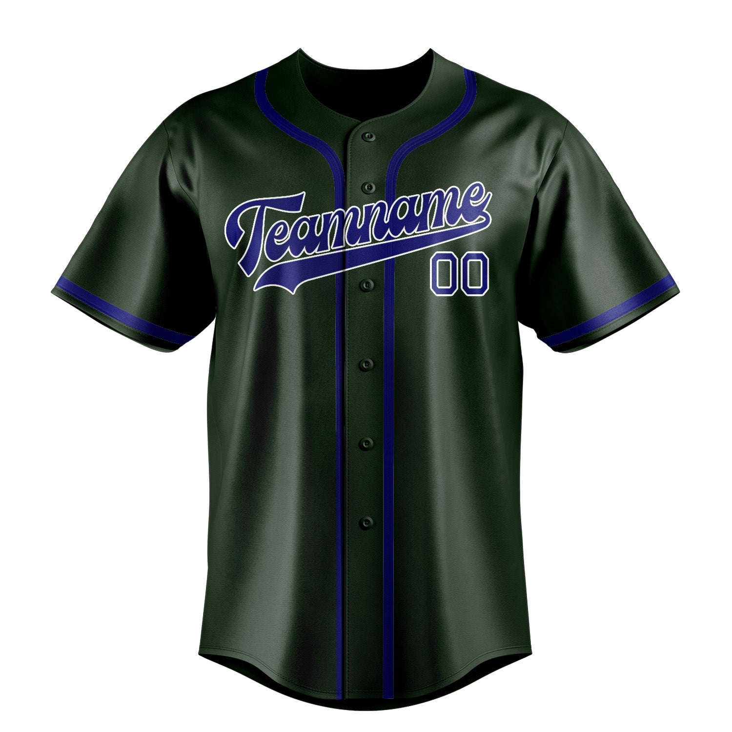 Custom Dark Green Sky Blue Baseball Jersey