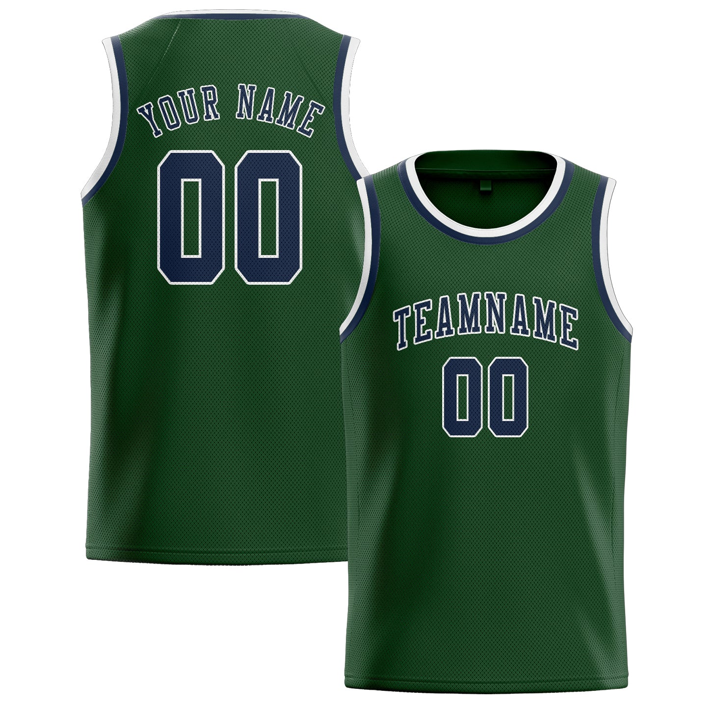 Custom Dark Green Blue Basketball Jersey