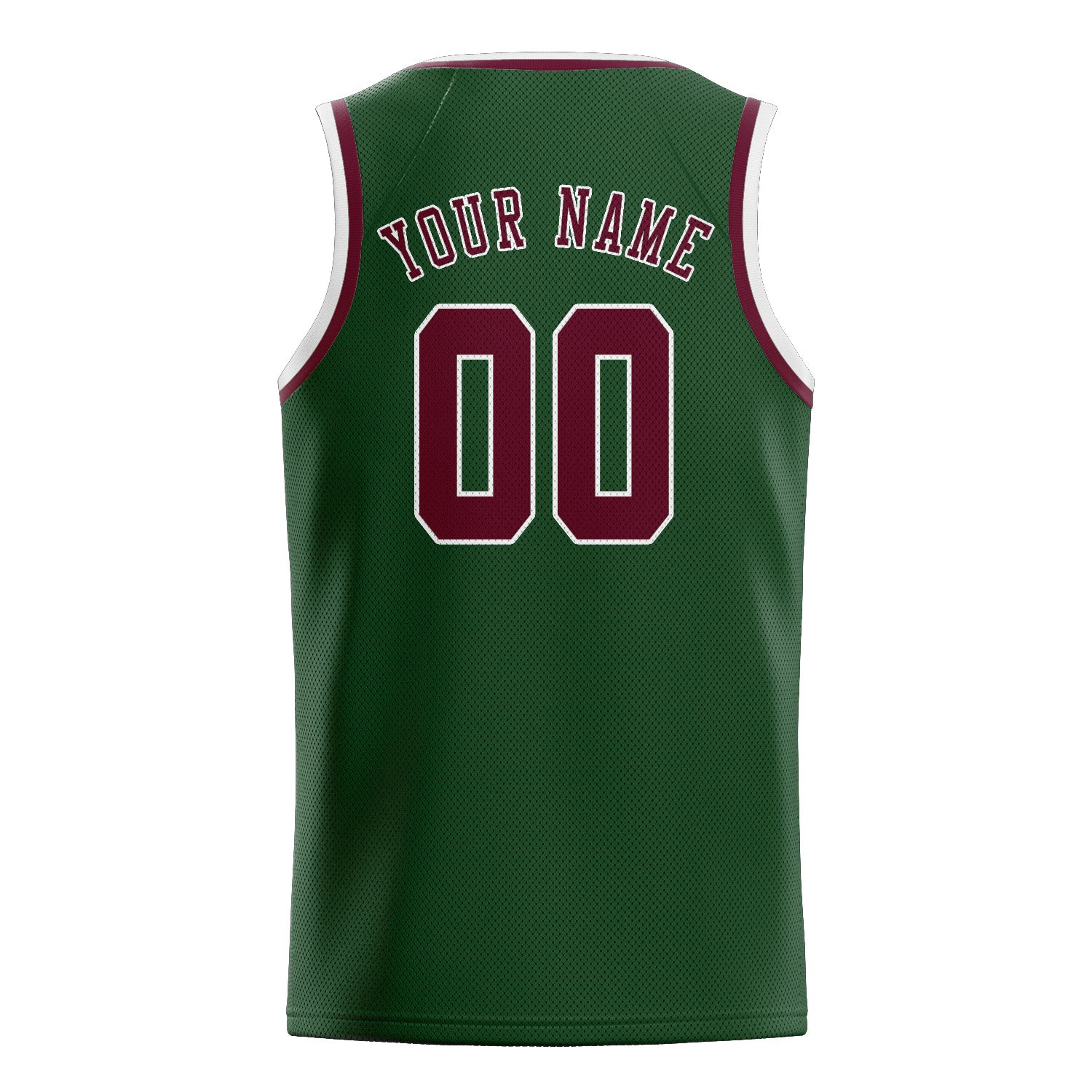 Custom Dark Green Crimson Red Basketball Jersey