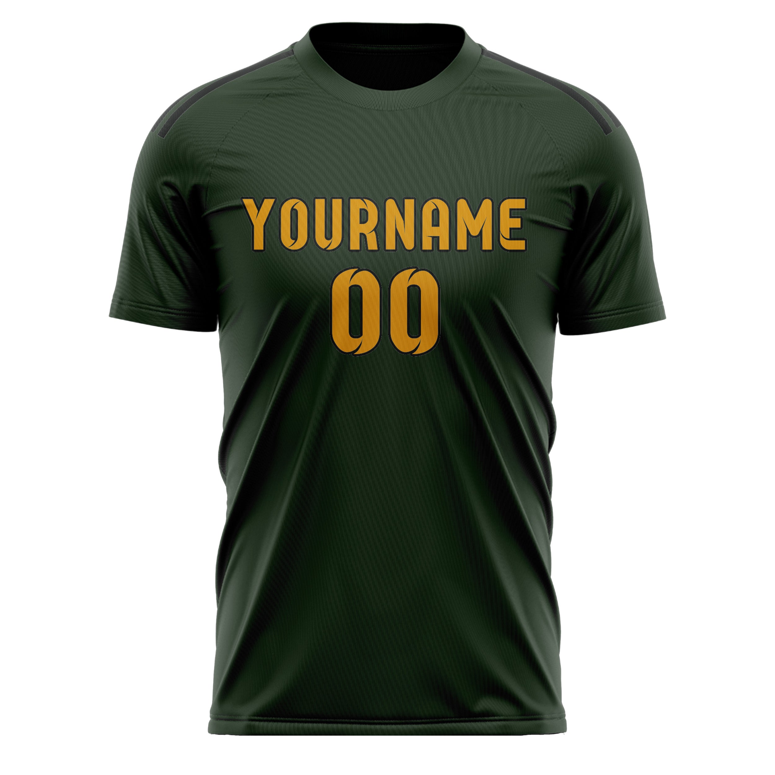 Custom Dark Green Yellow Soccer Jersey