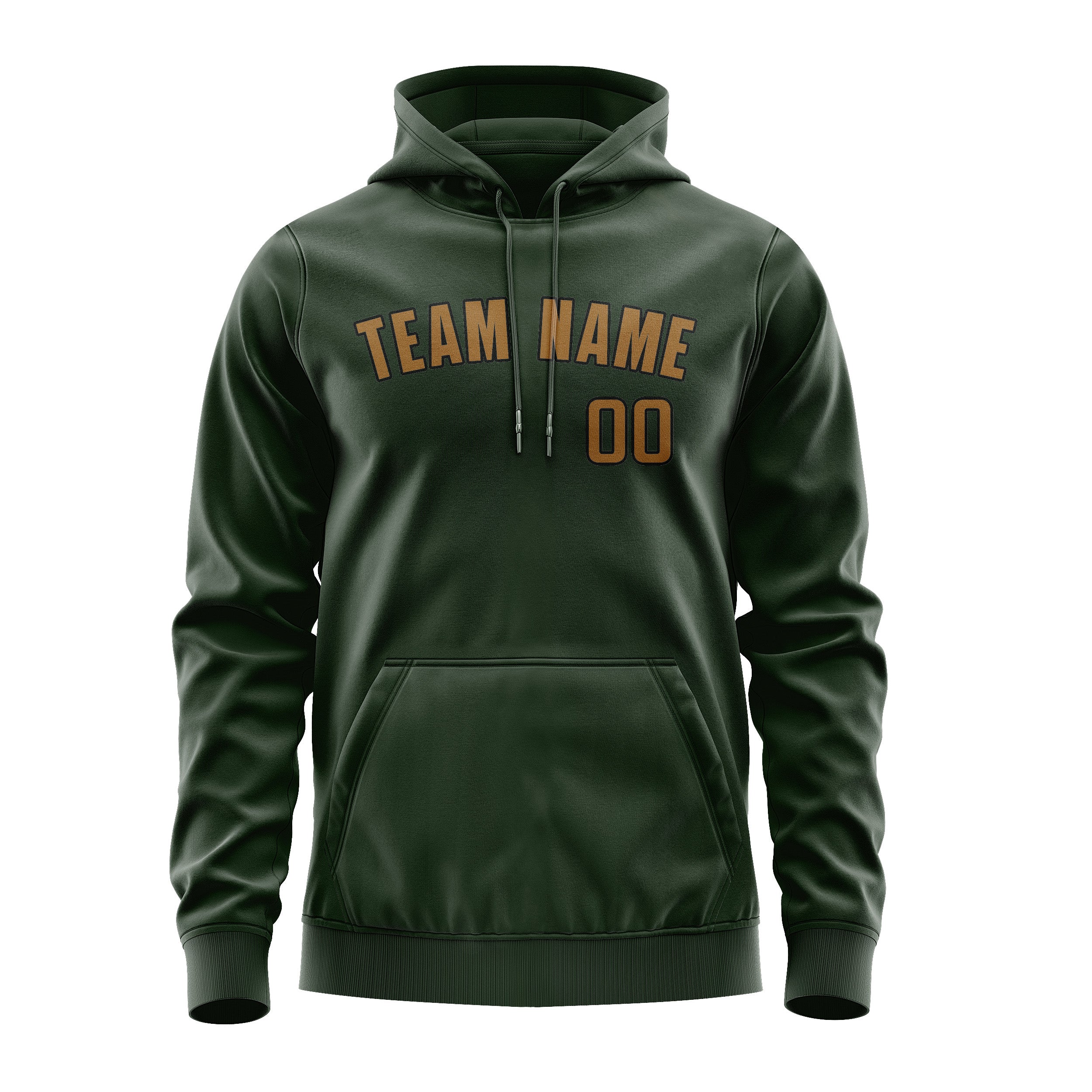 Custom Dark Green Khaki Hoodie