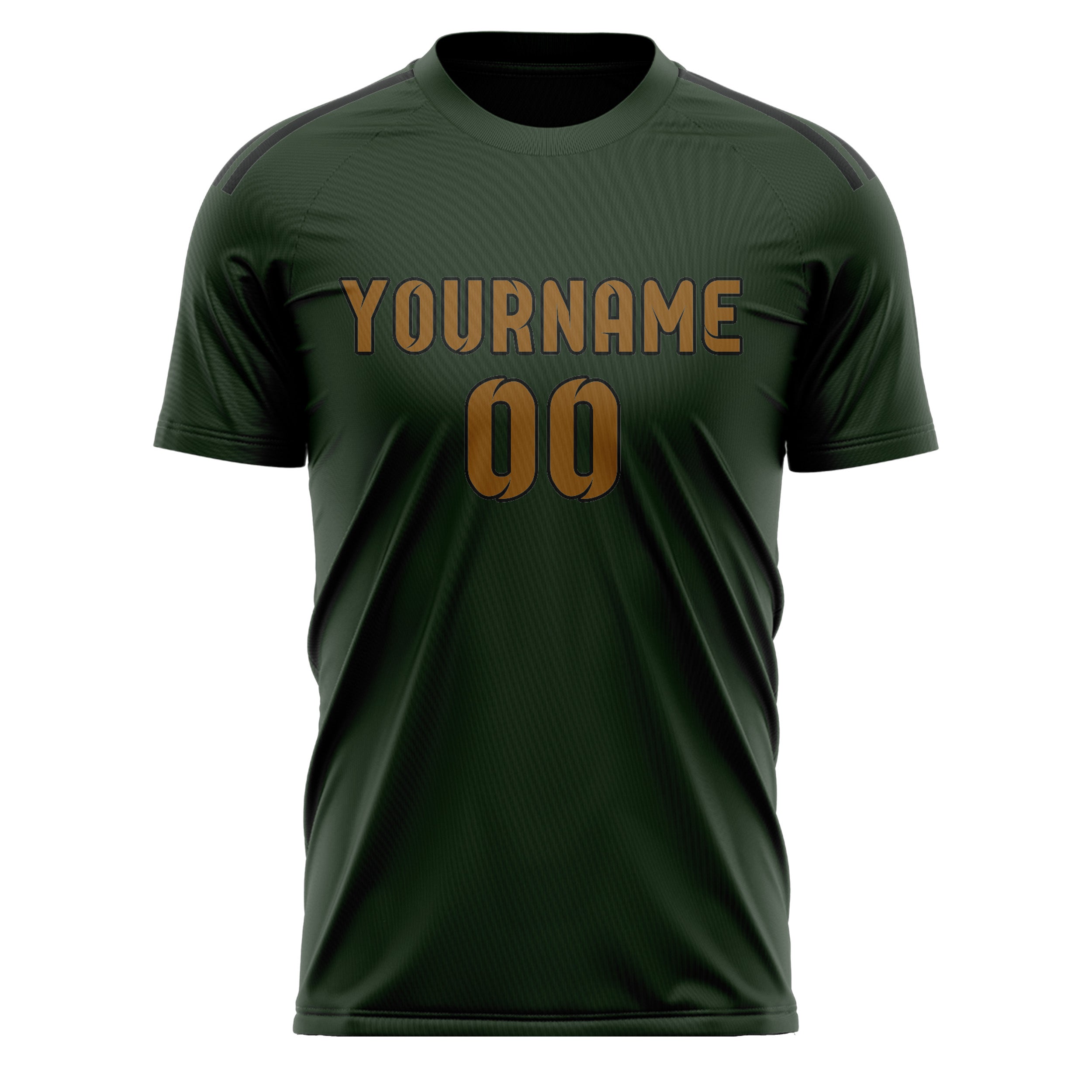 Custom Dark Green Khaki Soccer Jersey