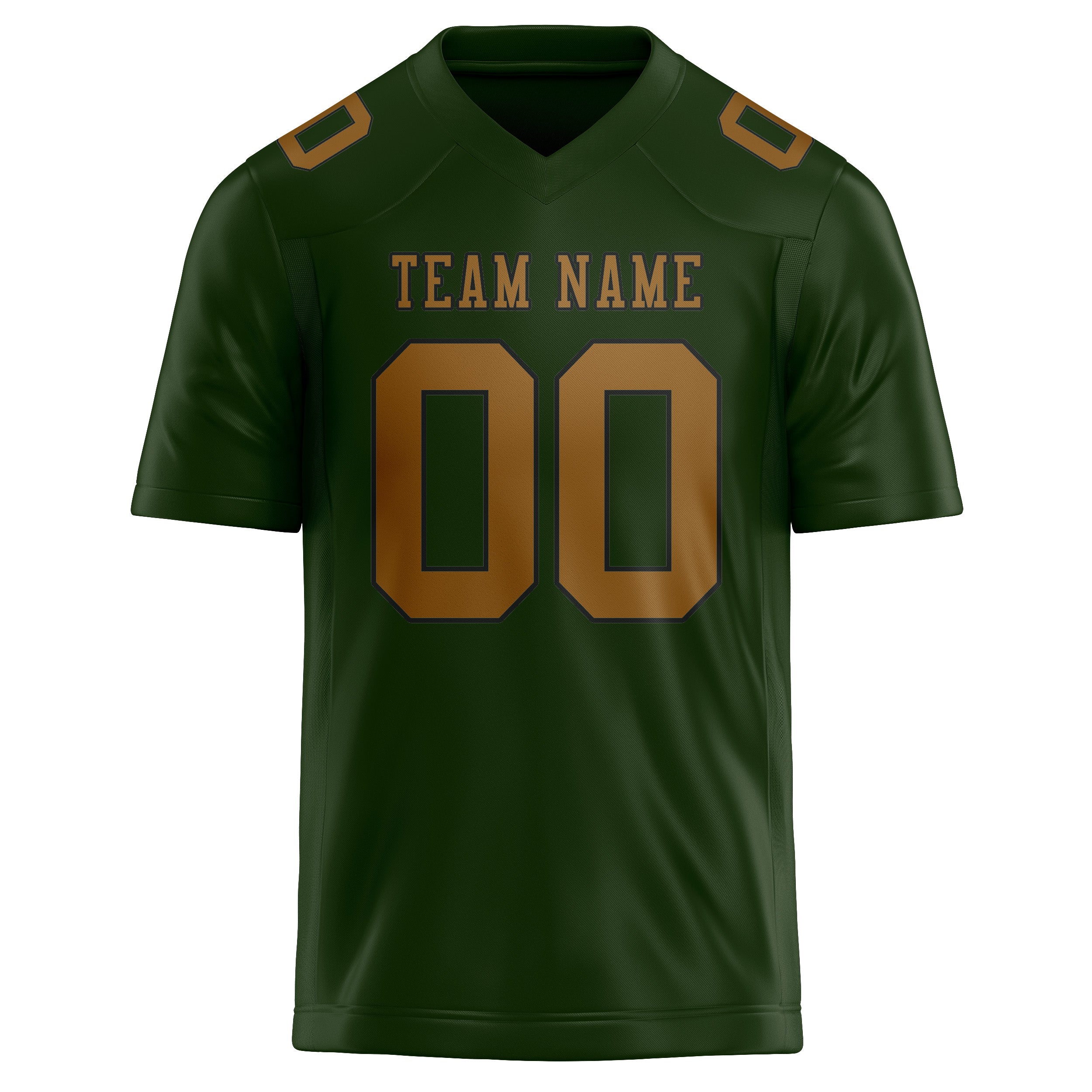 Custom Dark Green Khaki Football Jersey