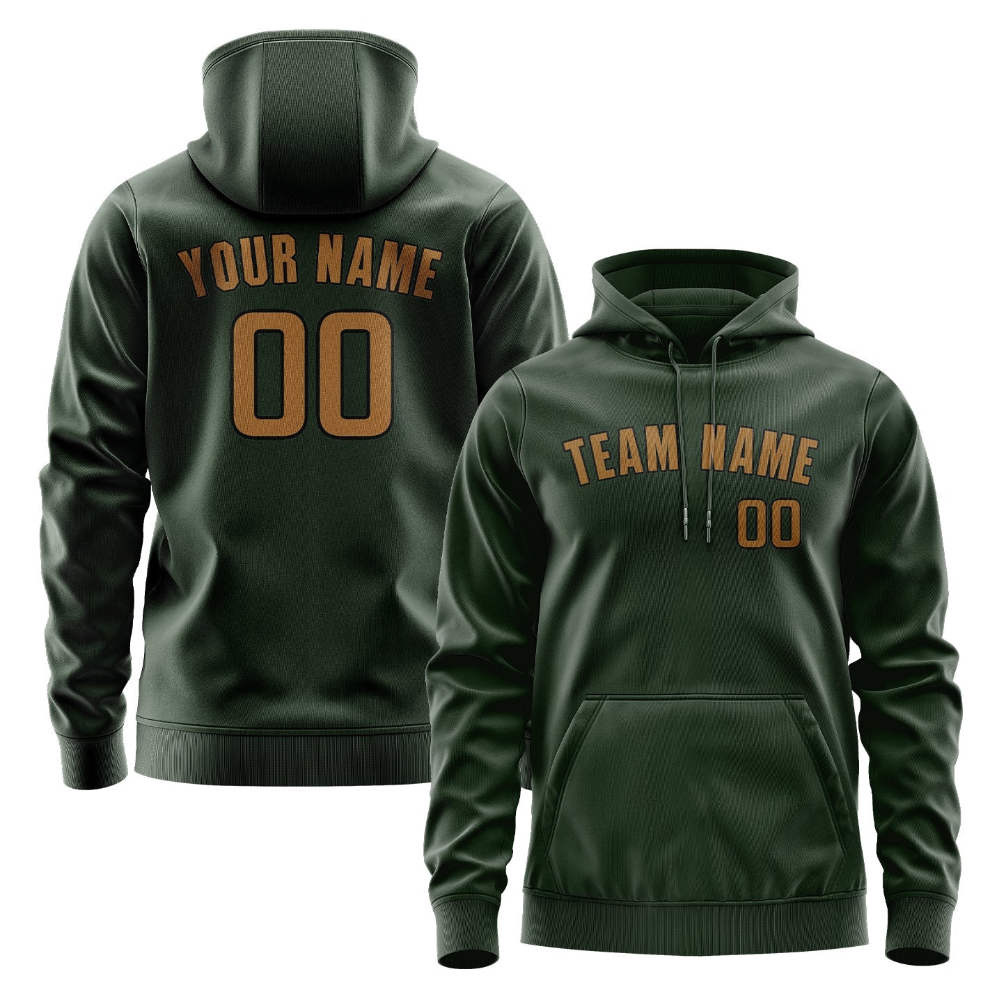 Custom Dark Green Khaki Hoodie