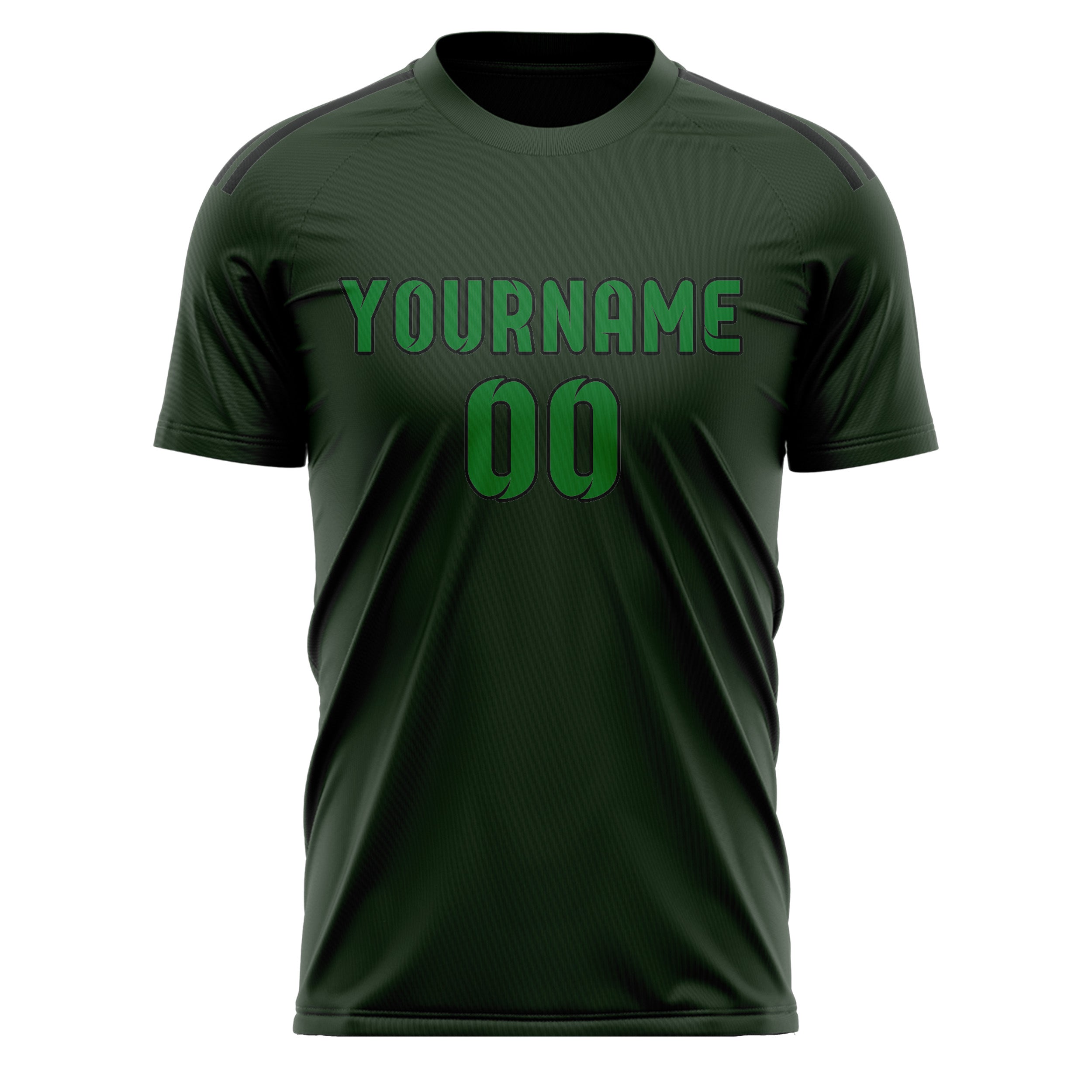 Custom Dark Green Emerald Green Soccer Jersey