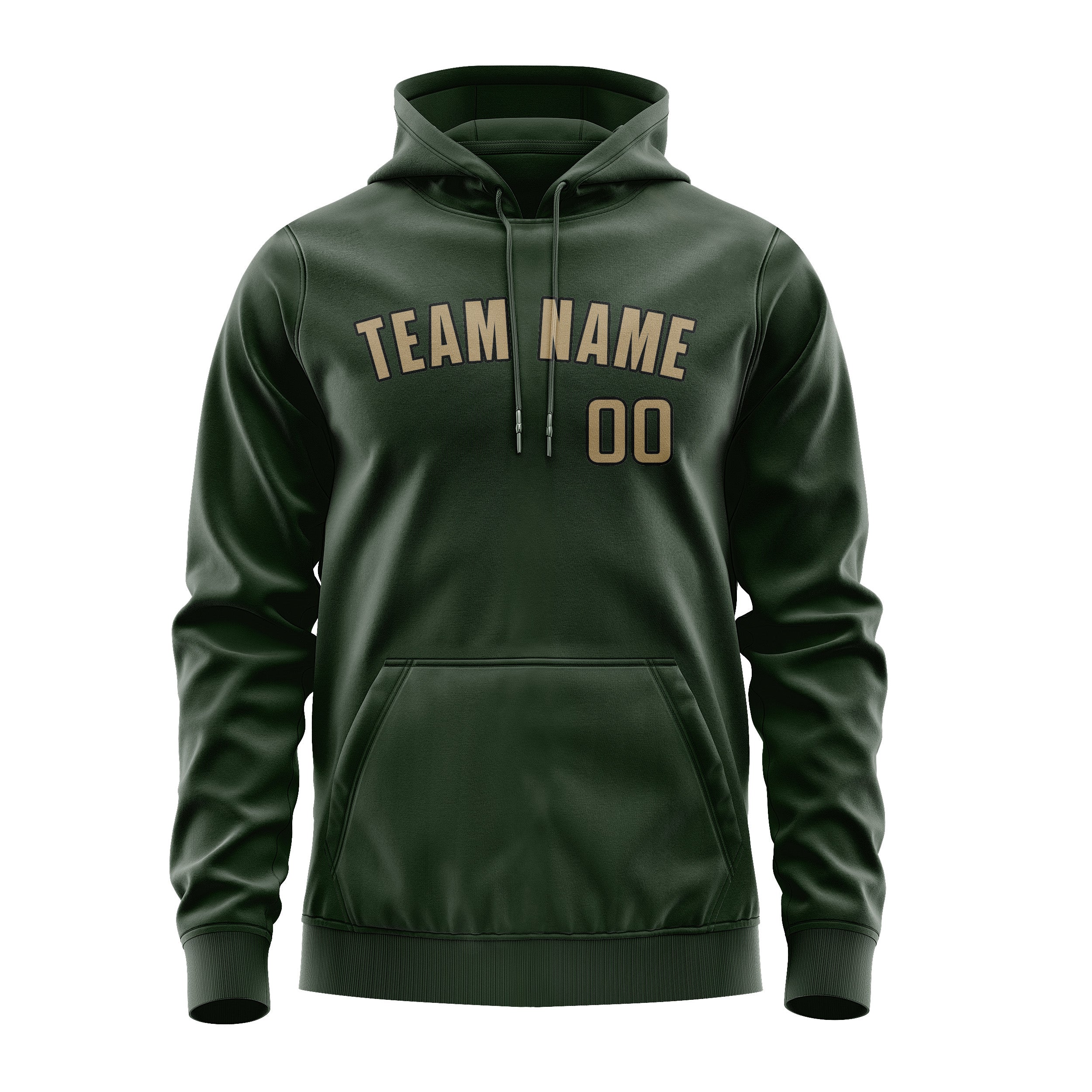 Custom Dark Green Light Khaki Hoodie