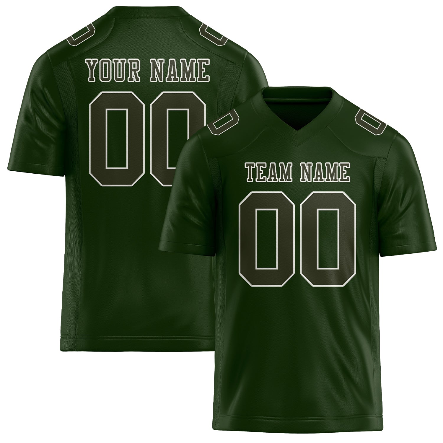 Custom Dark Green Olive Football Jersey