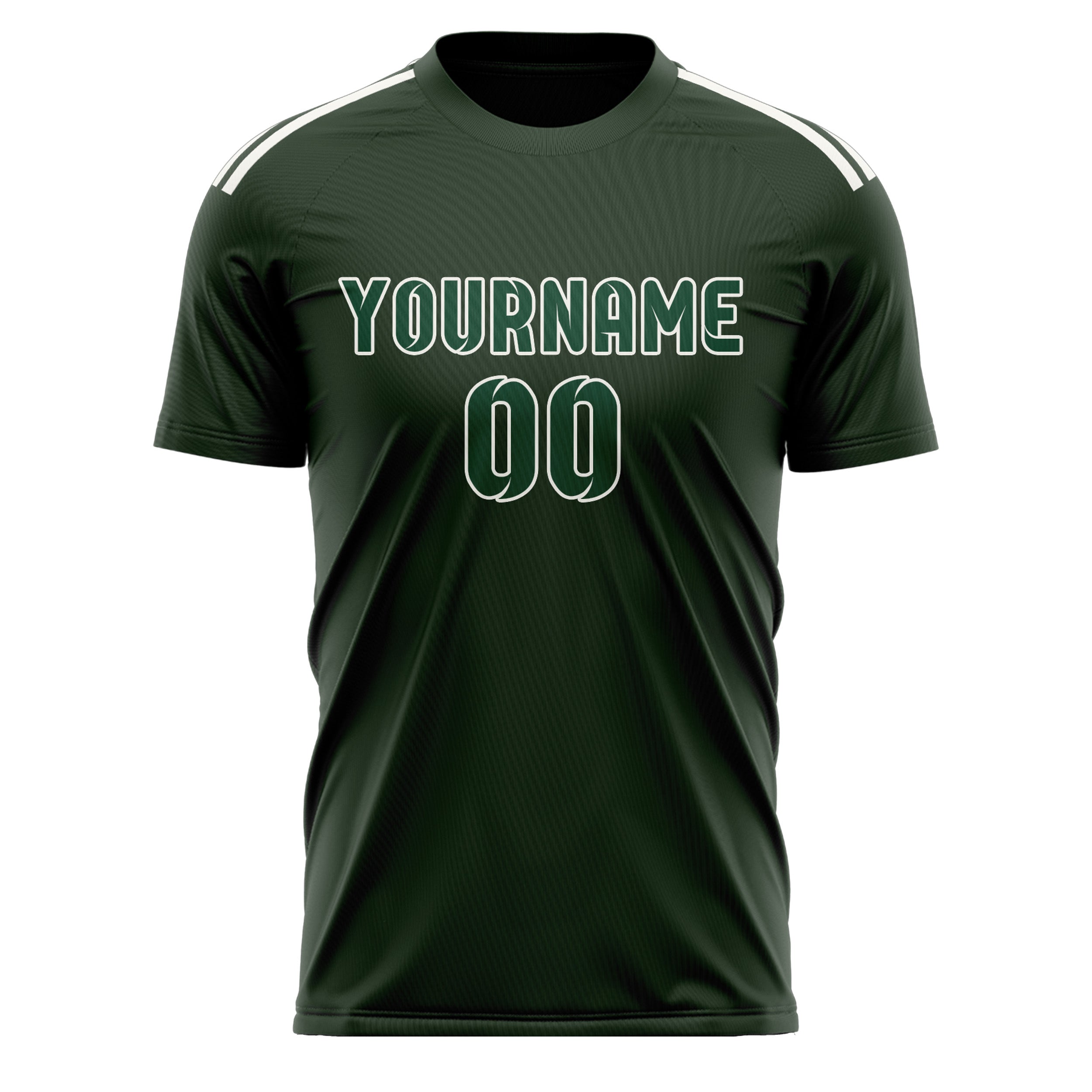 Custom Dark Green Green Soccer Jersey