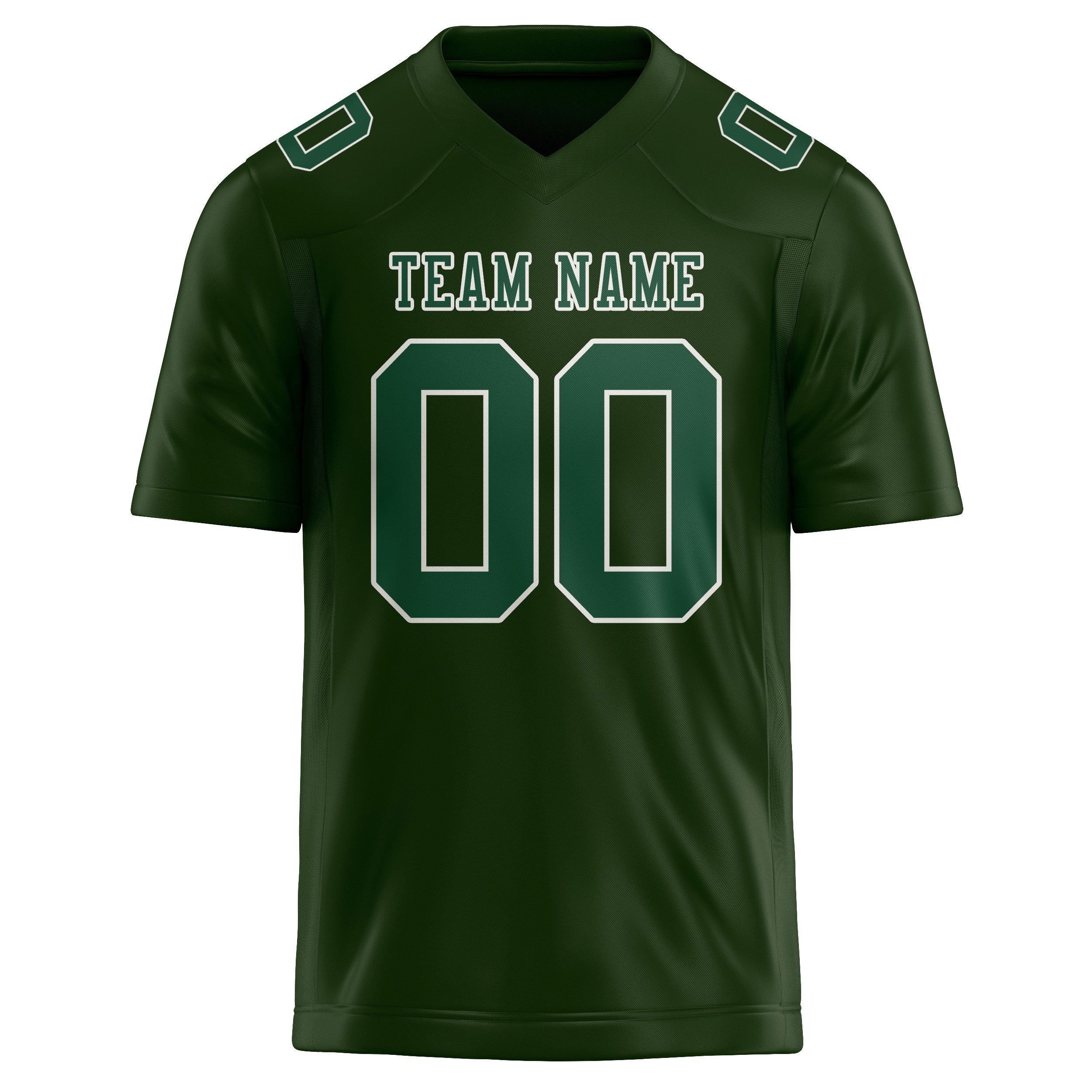 Custom Dark Green Green Football Jersey