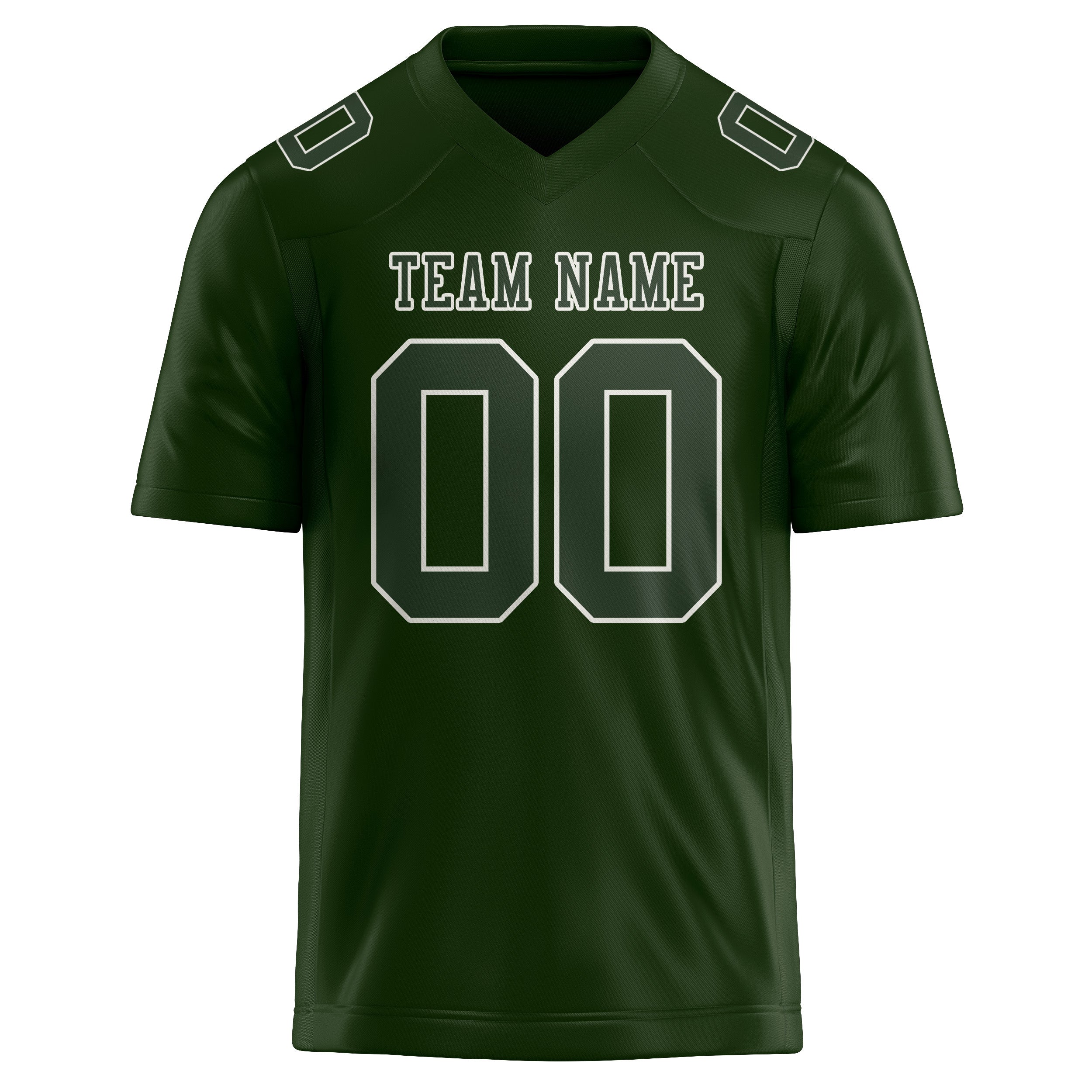 Custom Dark Green Dark Green Football Jersey