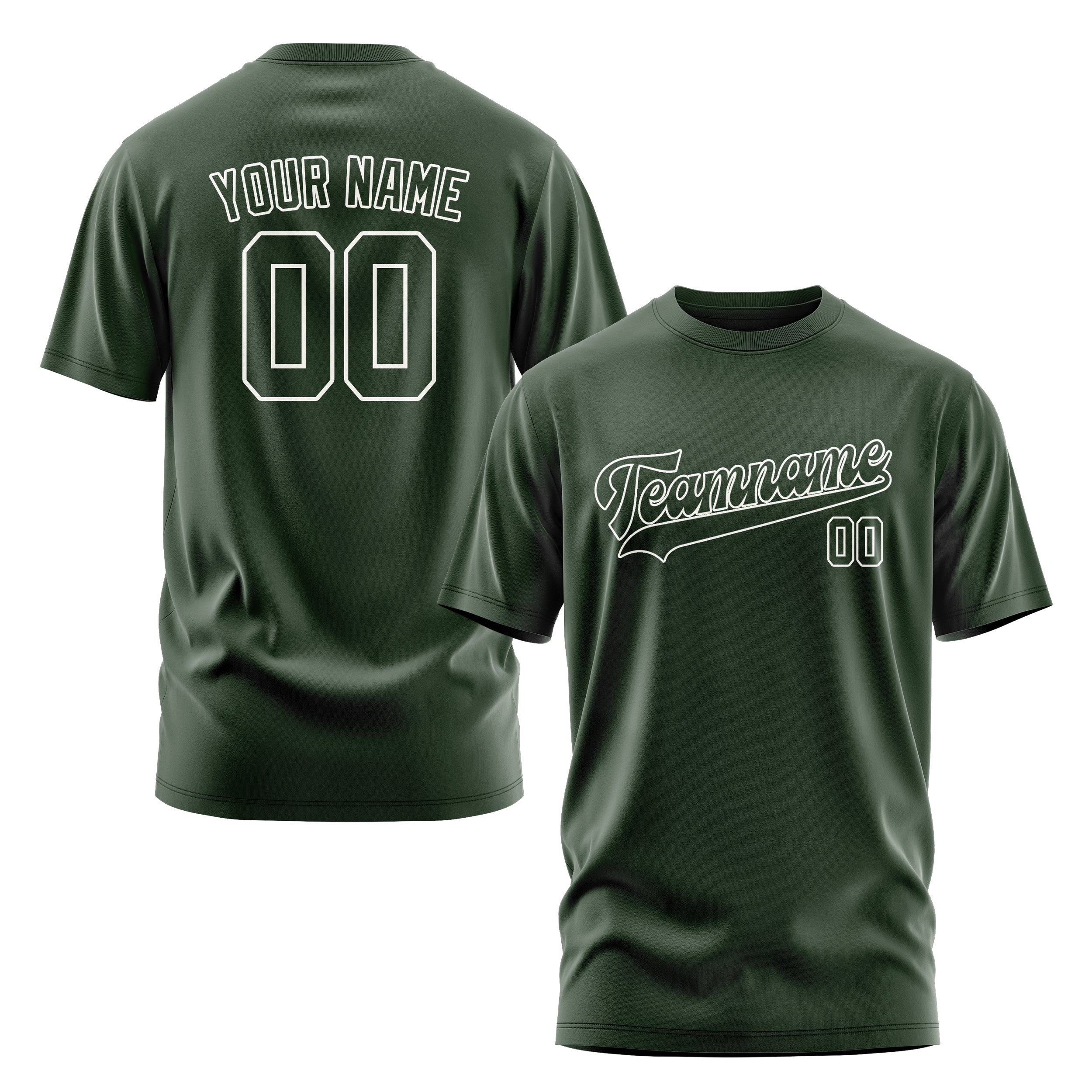 Custom Dark Green Dark Green T-Shirt