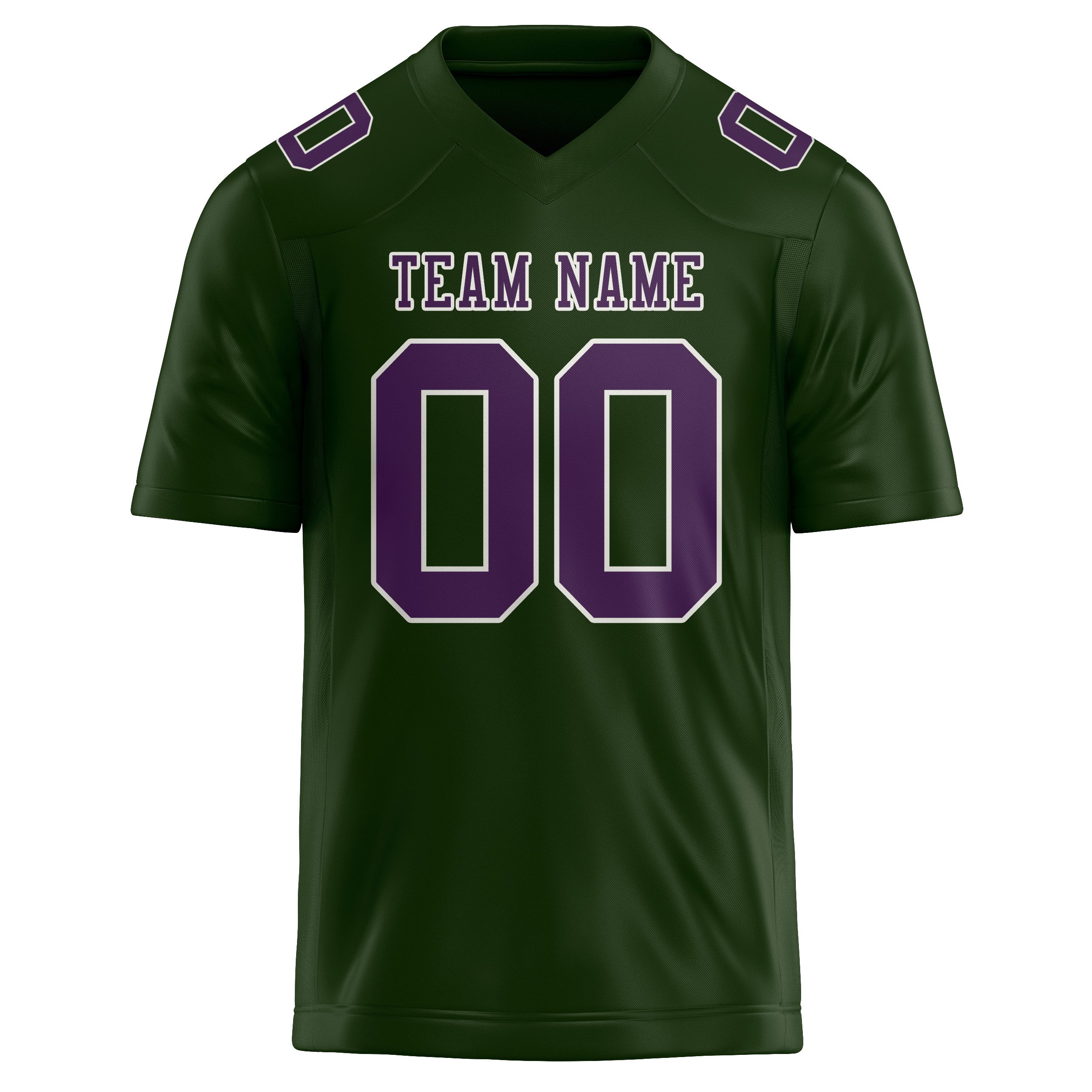 Custom Dark Green Purple Football Jersey