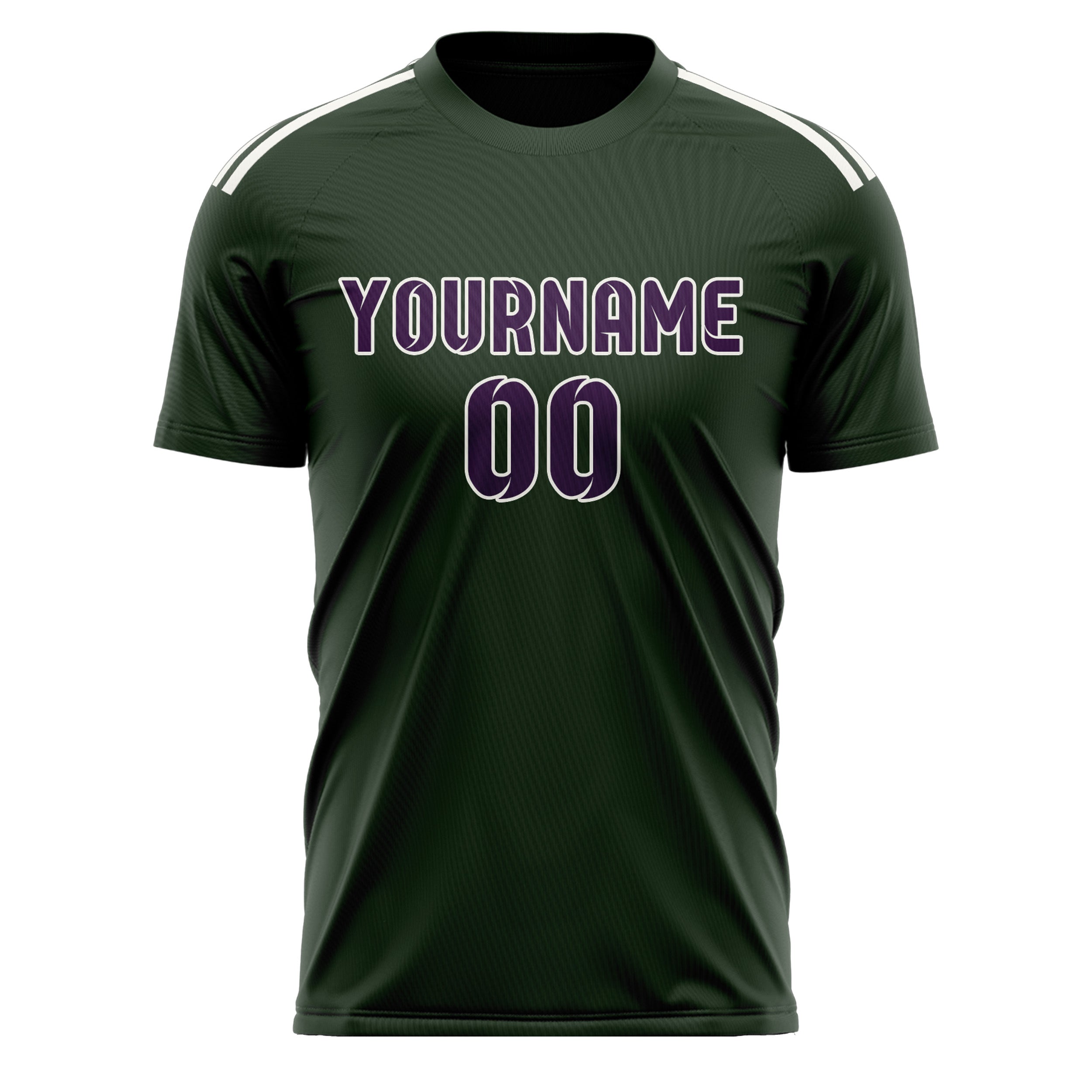 Custom Dark Green Purple Soccer Jersey
