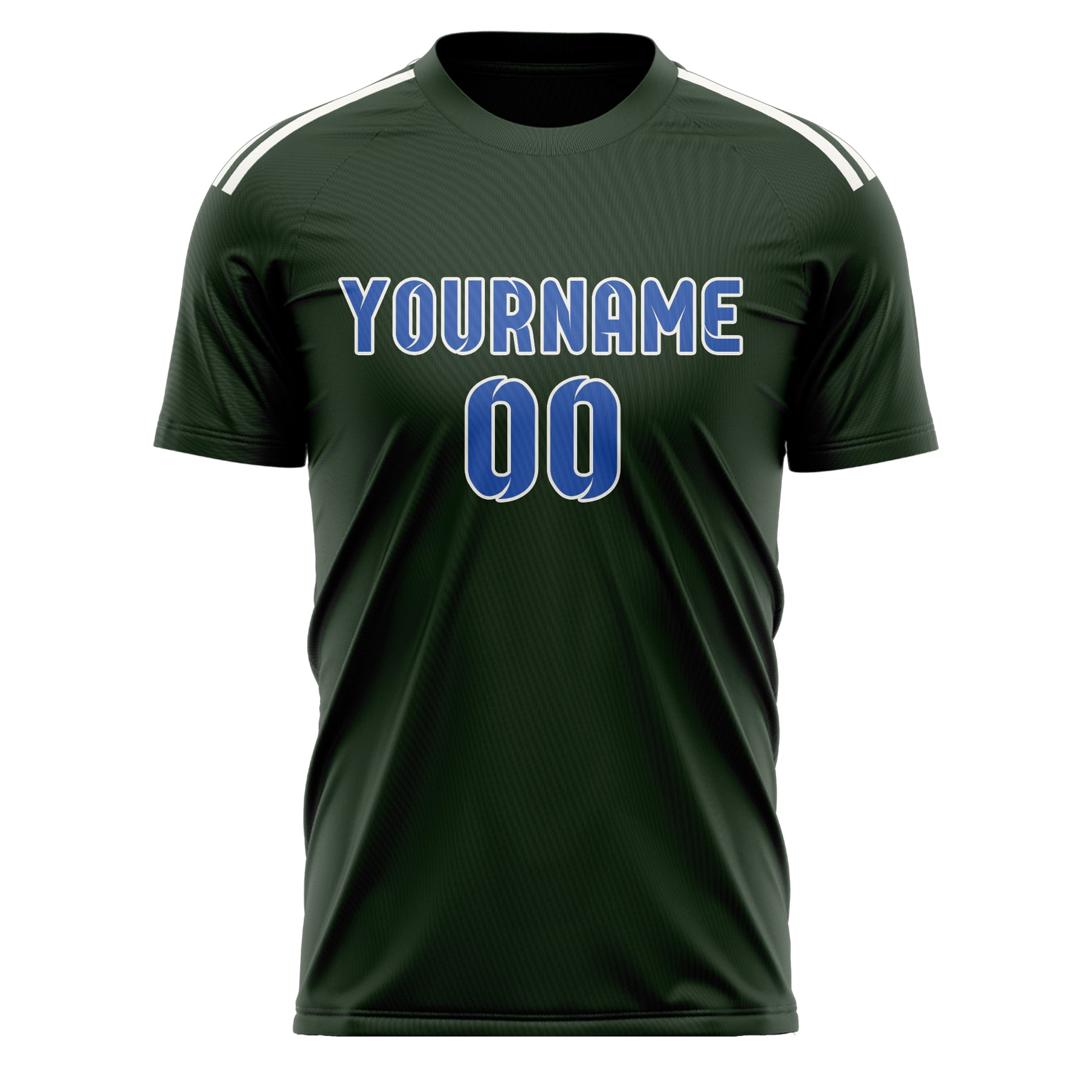 Custom Dark Green Sky Blue Soccer Jersey