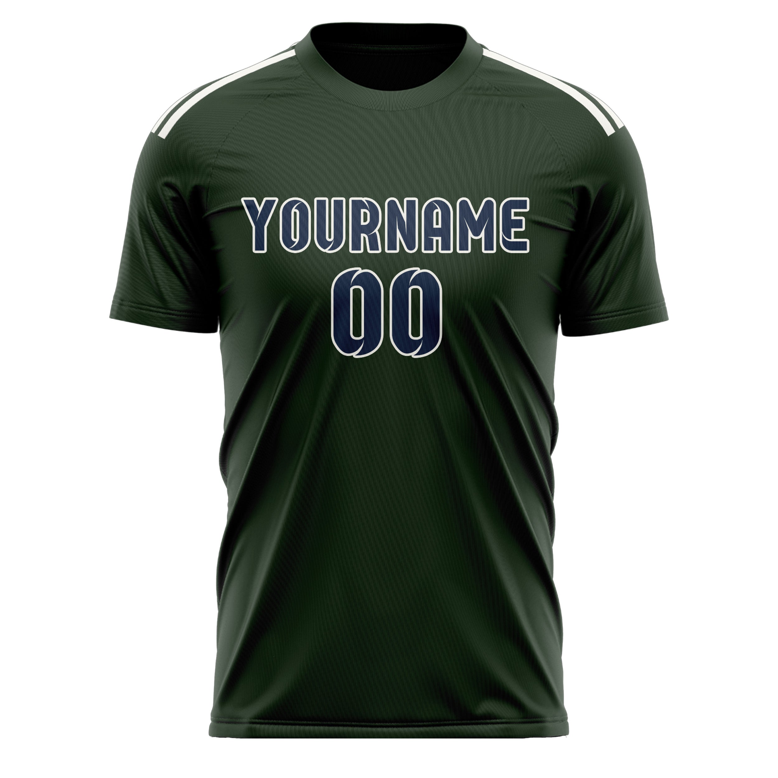 Custom Dark Green Blue Soccer Jersey