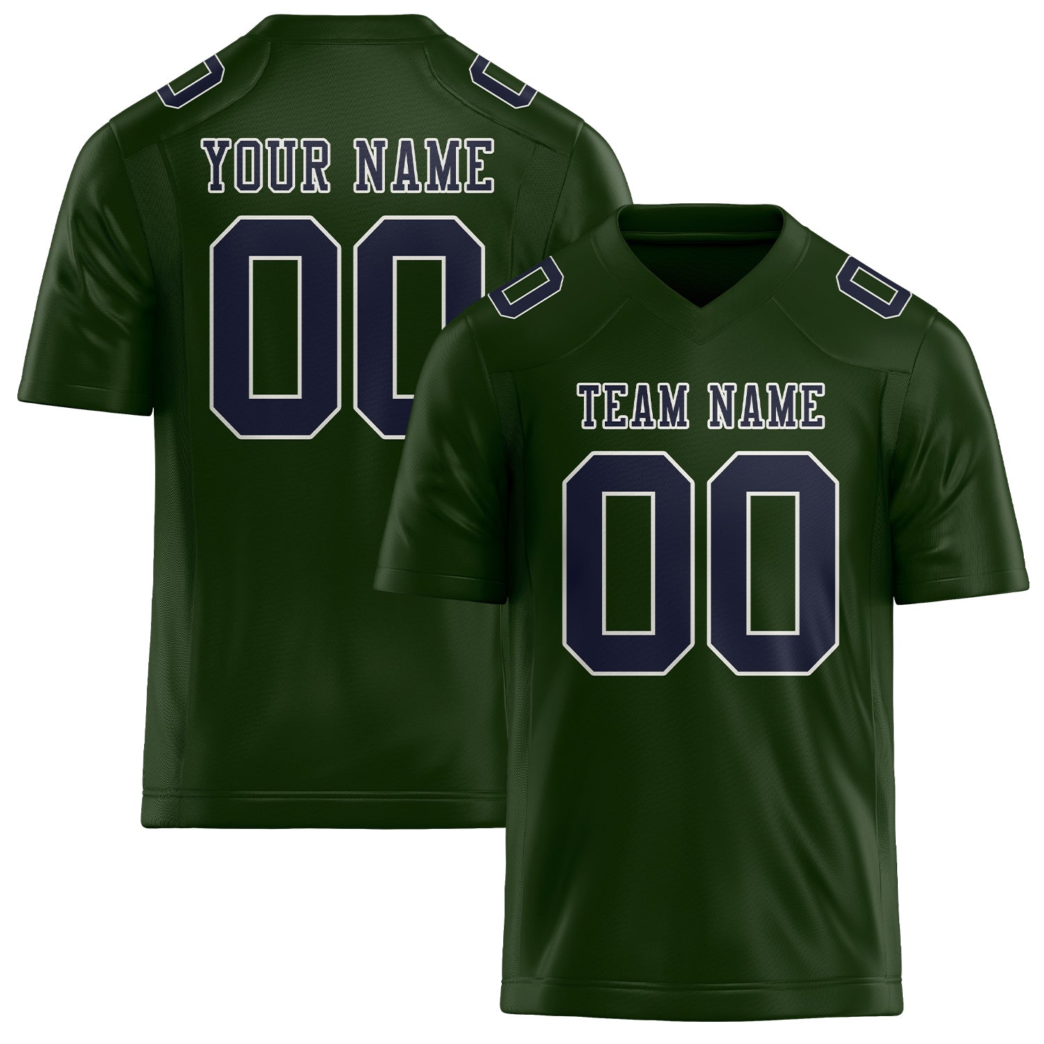 Custom Dark Green Navy Football Jersey