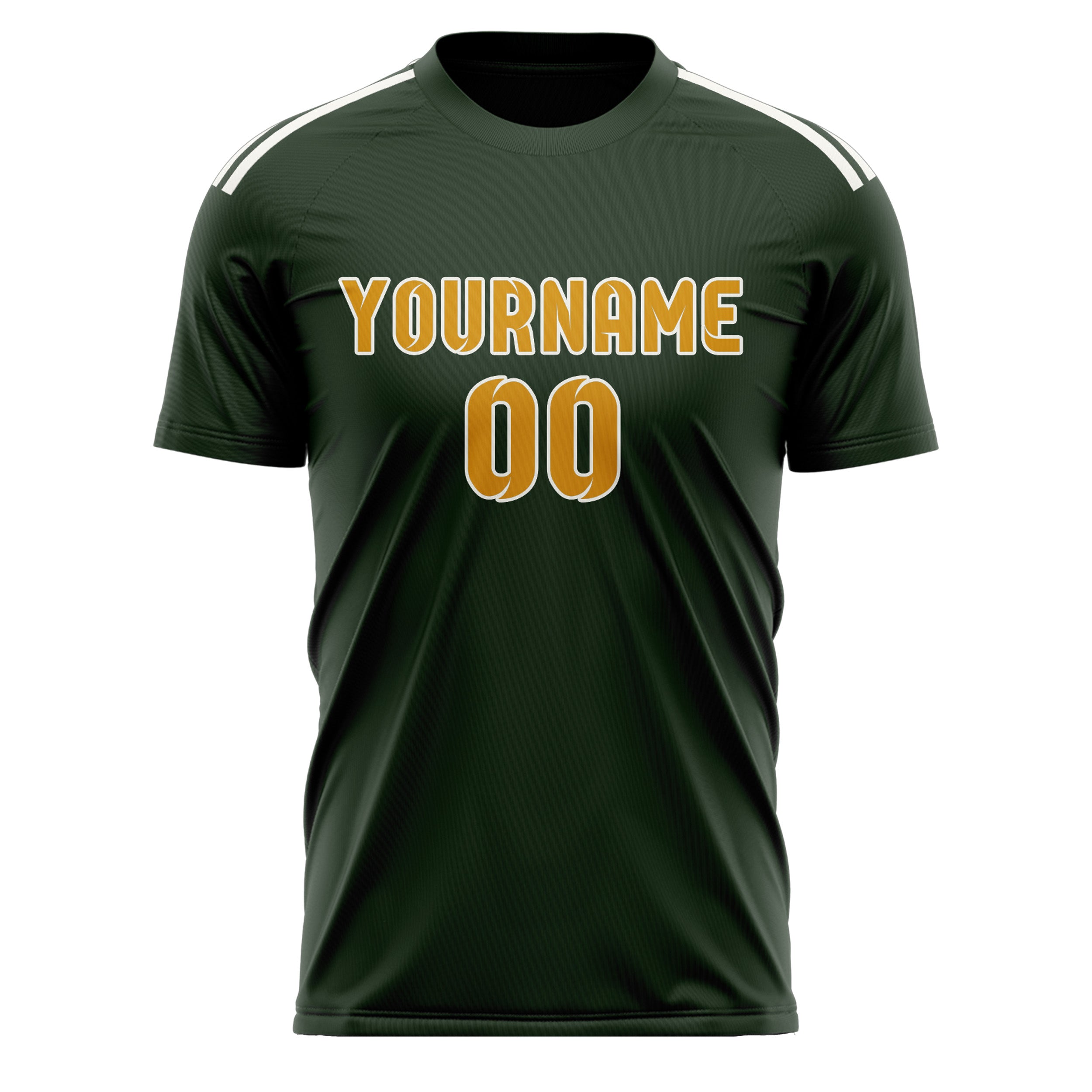 Custom Dark Green Yellow Soccer Jersey