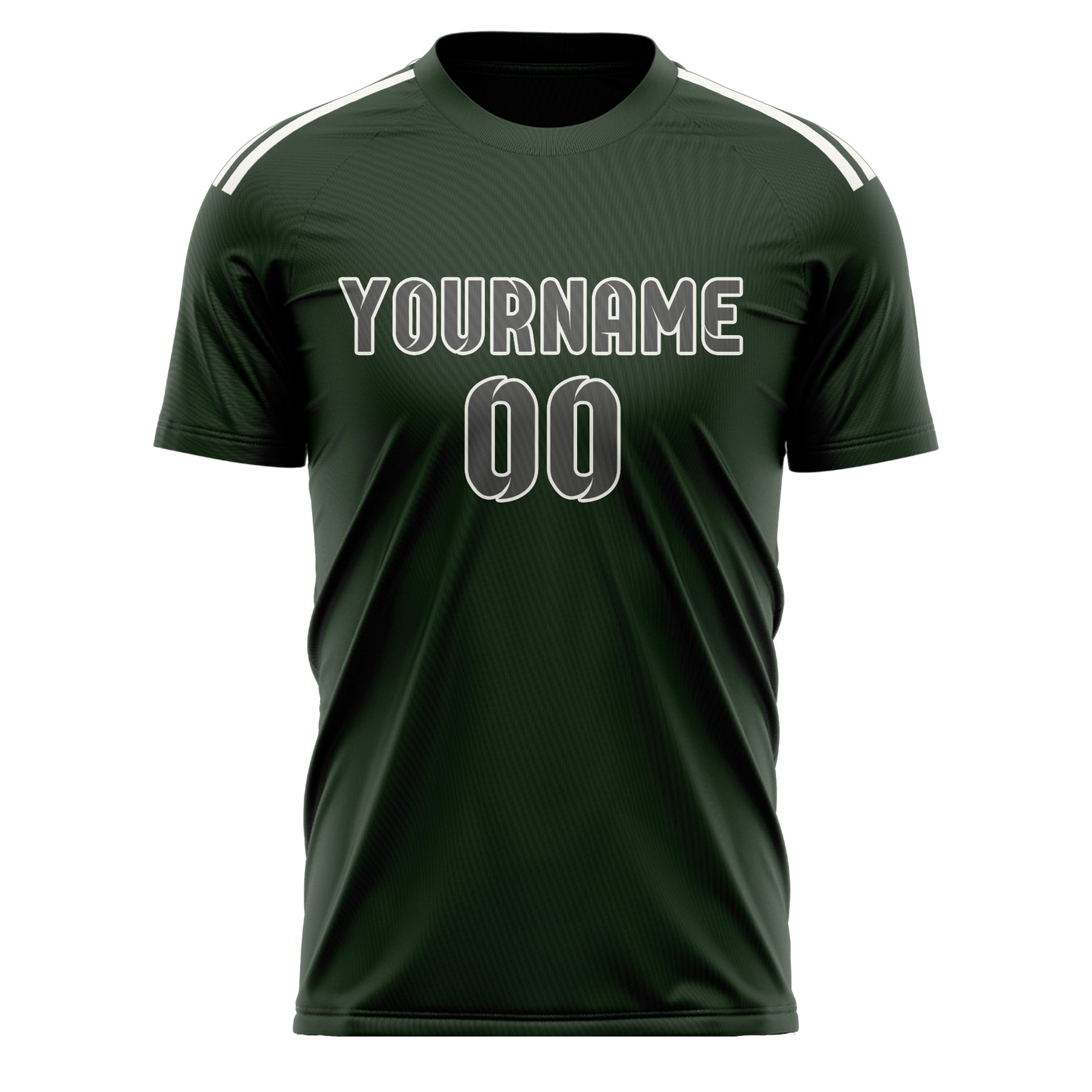 Custom Dark Green Dark Grey Soccer Jersey