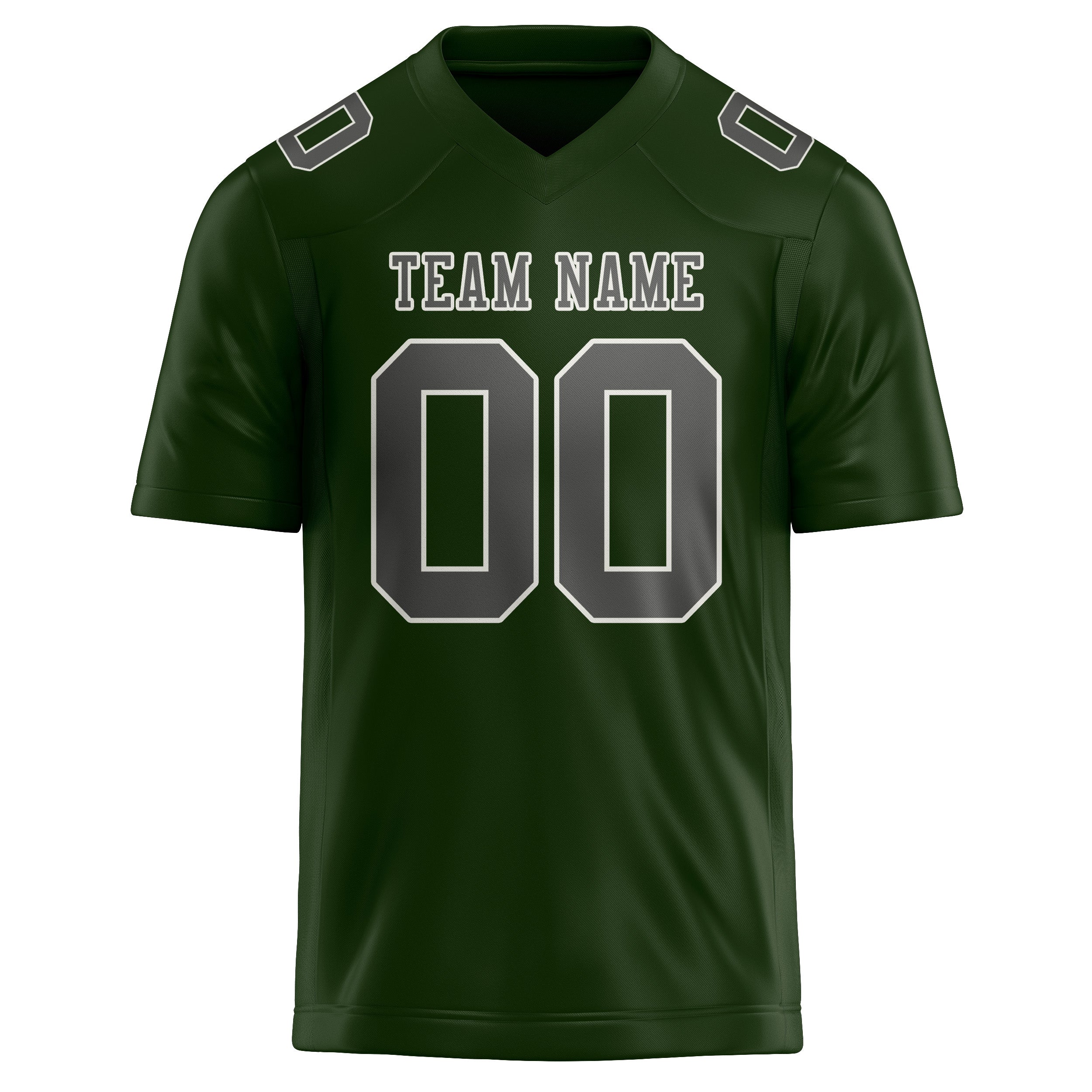 Custom Dark Green Dark Grey Football Jersey