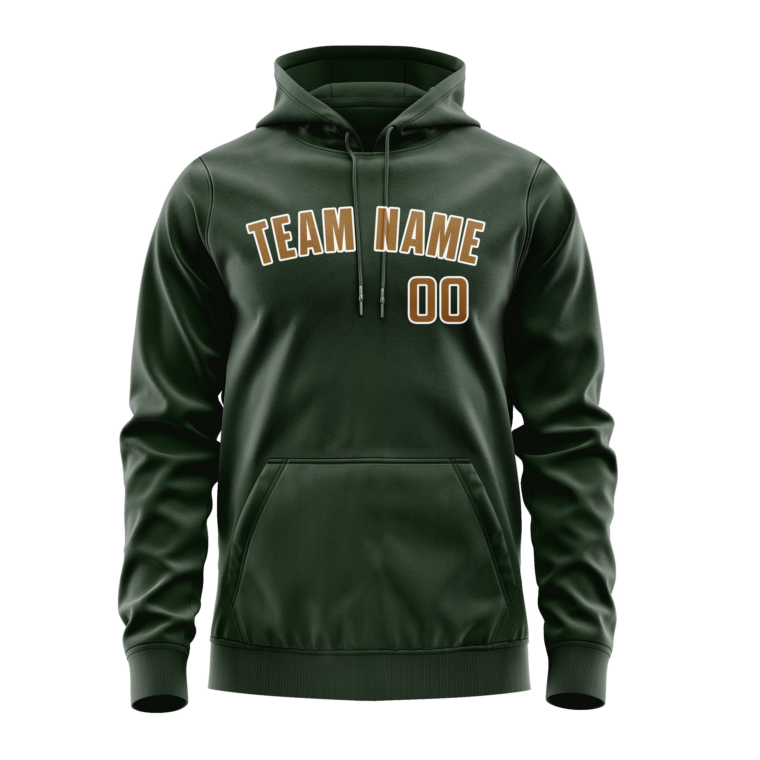 Custom Dark Green Khaki Hoodie