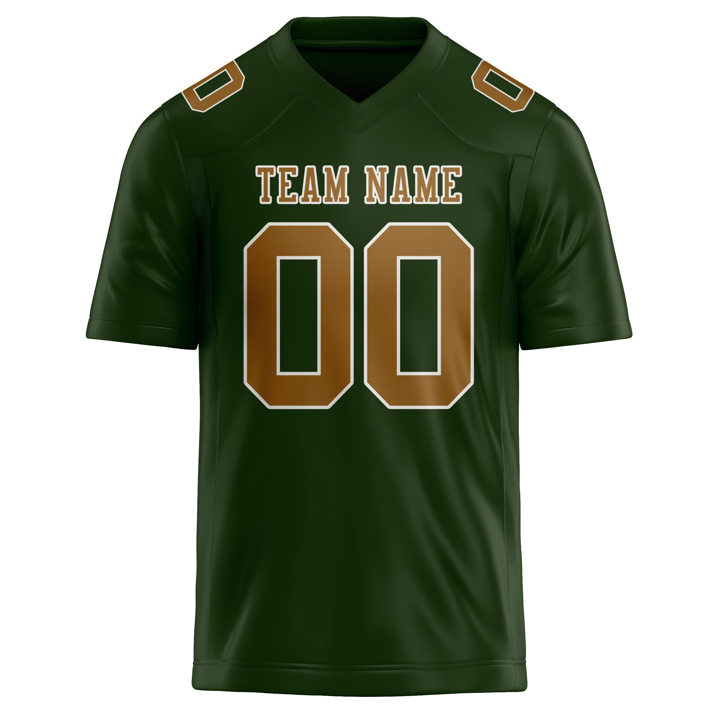 Custom Dark Green Khaki Football Jersey