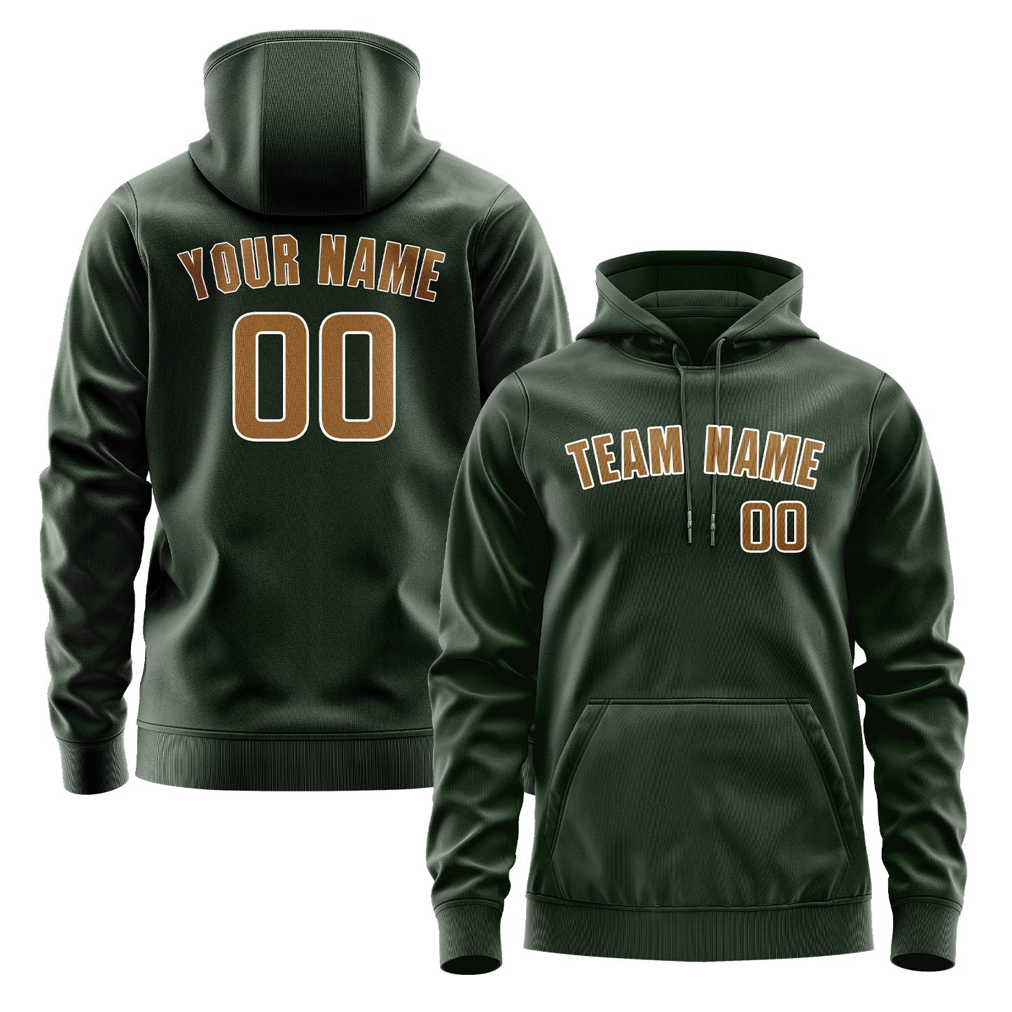 Custom Dark Green Khaki Hoodie