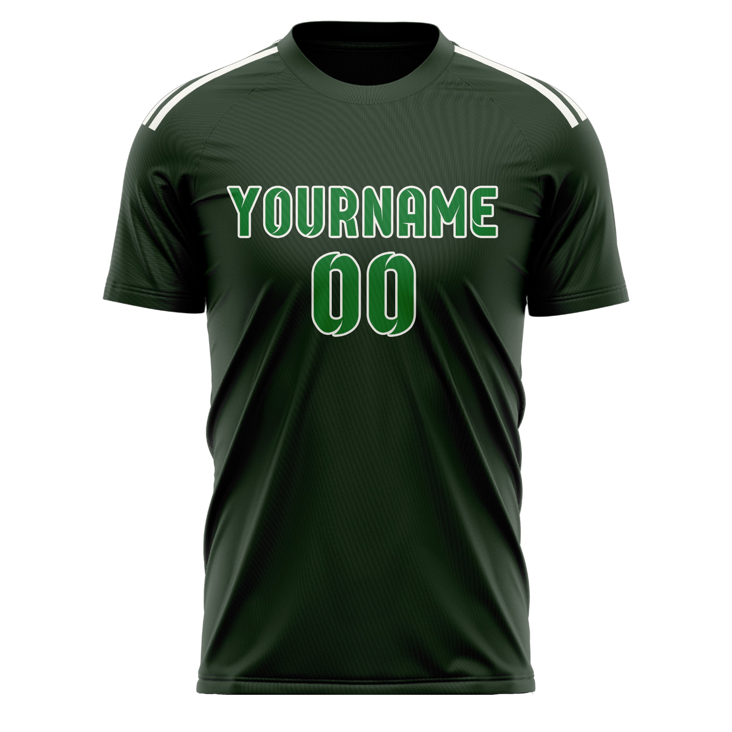 Custom Dark Green Emerald Green Soccer Jersey